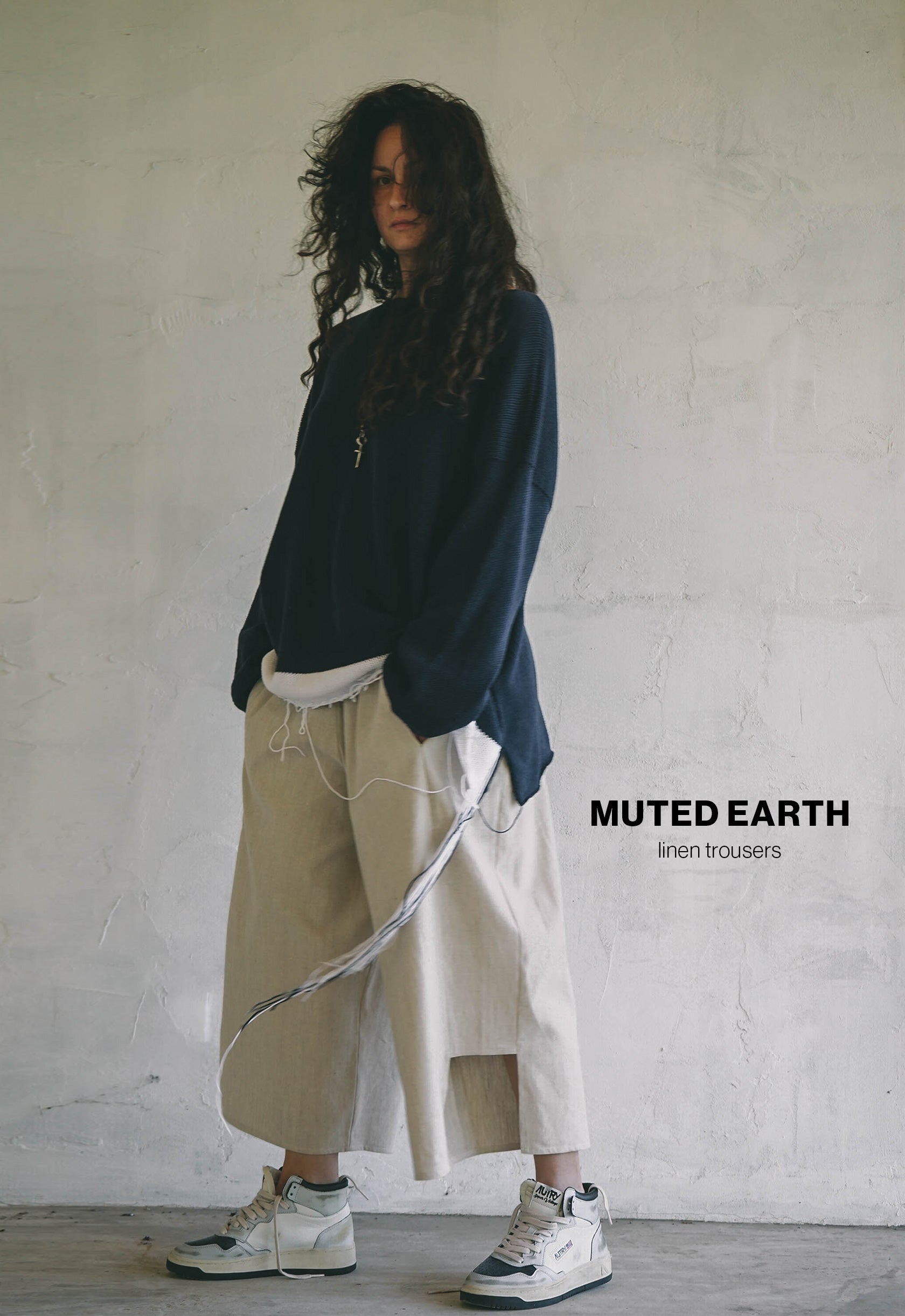 MUTED EARTH LINEN TROUSERS