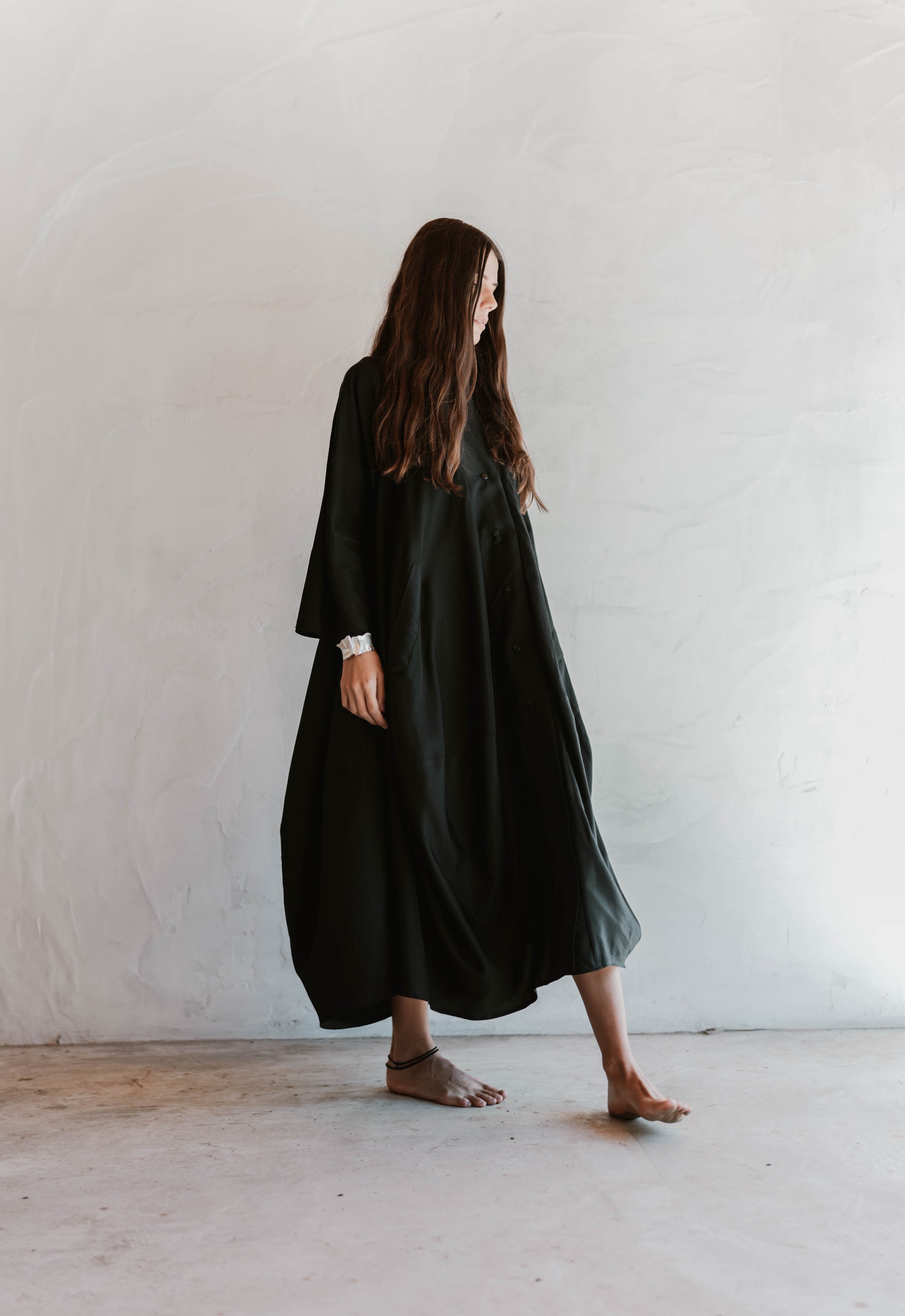 Lumen Noir Cocoon Dress