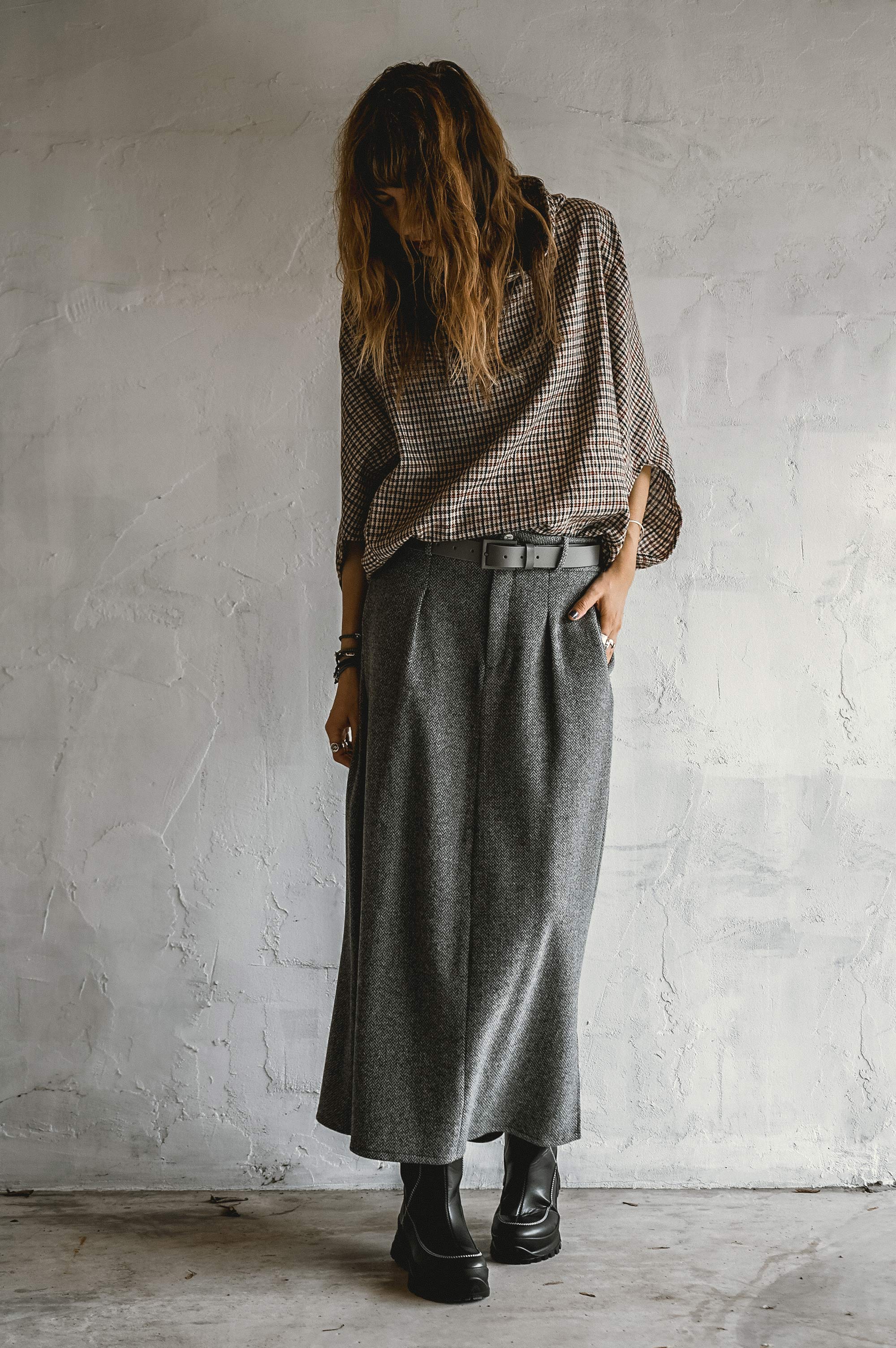 Wind Jazz Wool Skirt