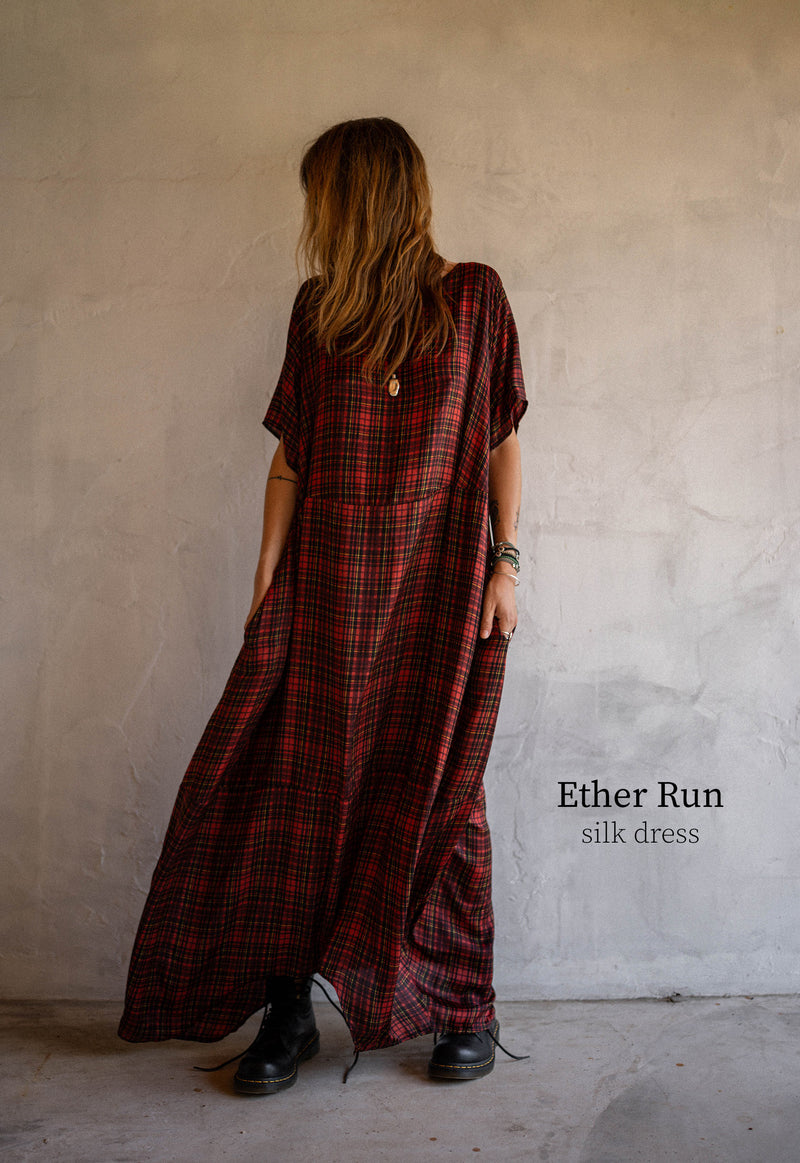 Ether Run Silk Dress