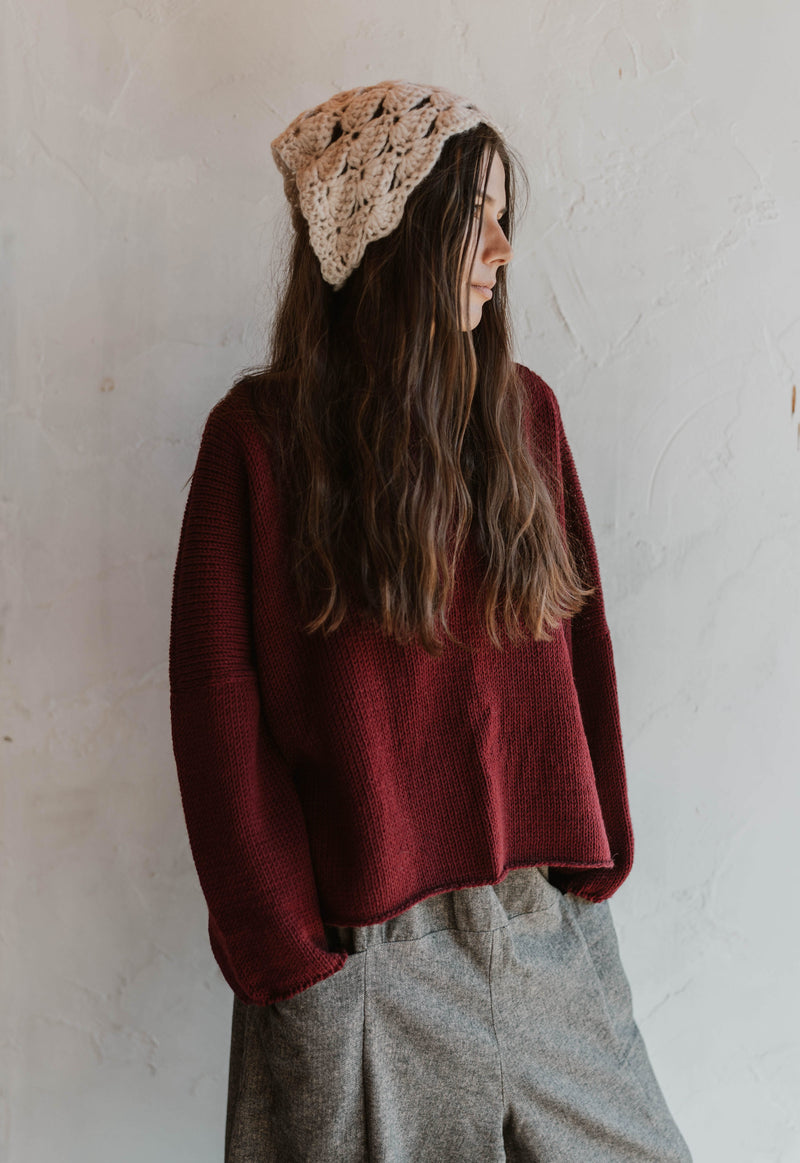Roselle Head Crochet Bonnet
