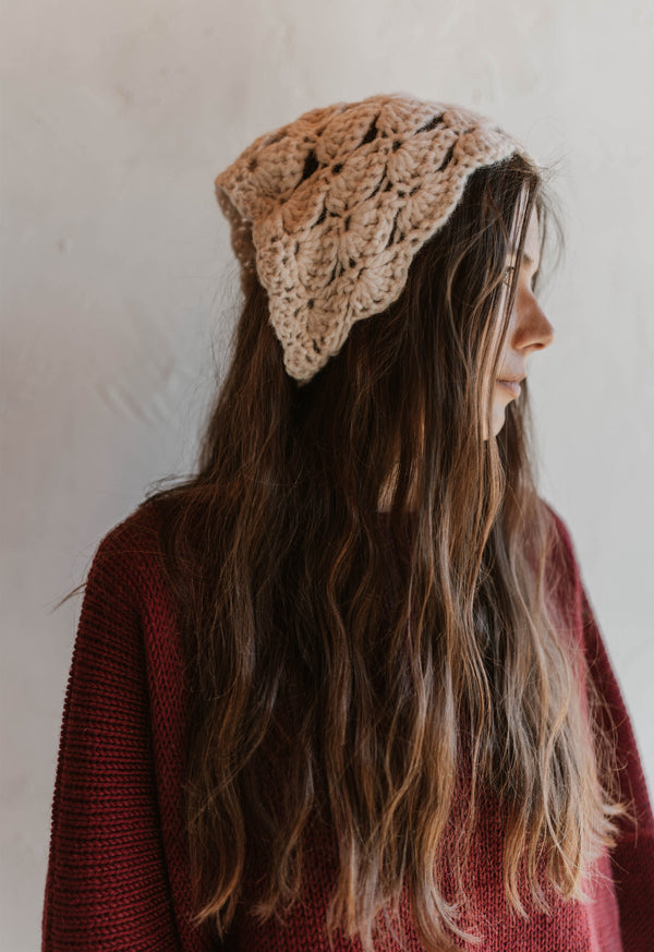 Roselle Head Crochet Bonnet