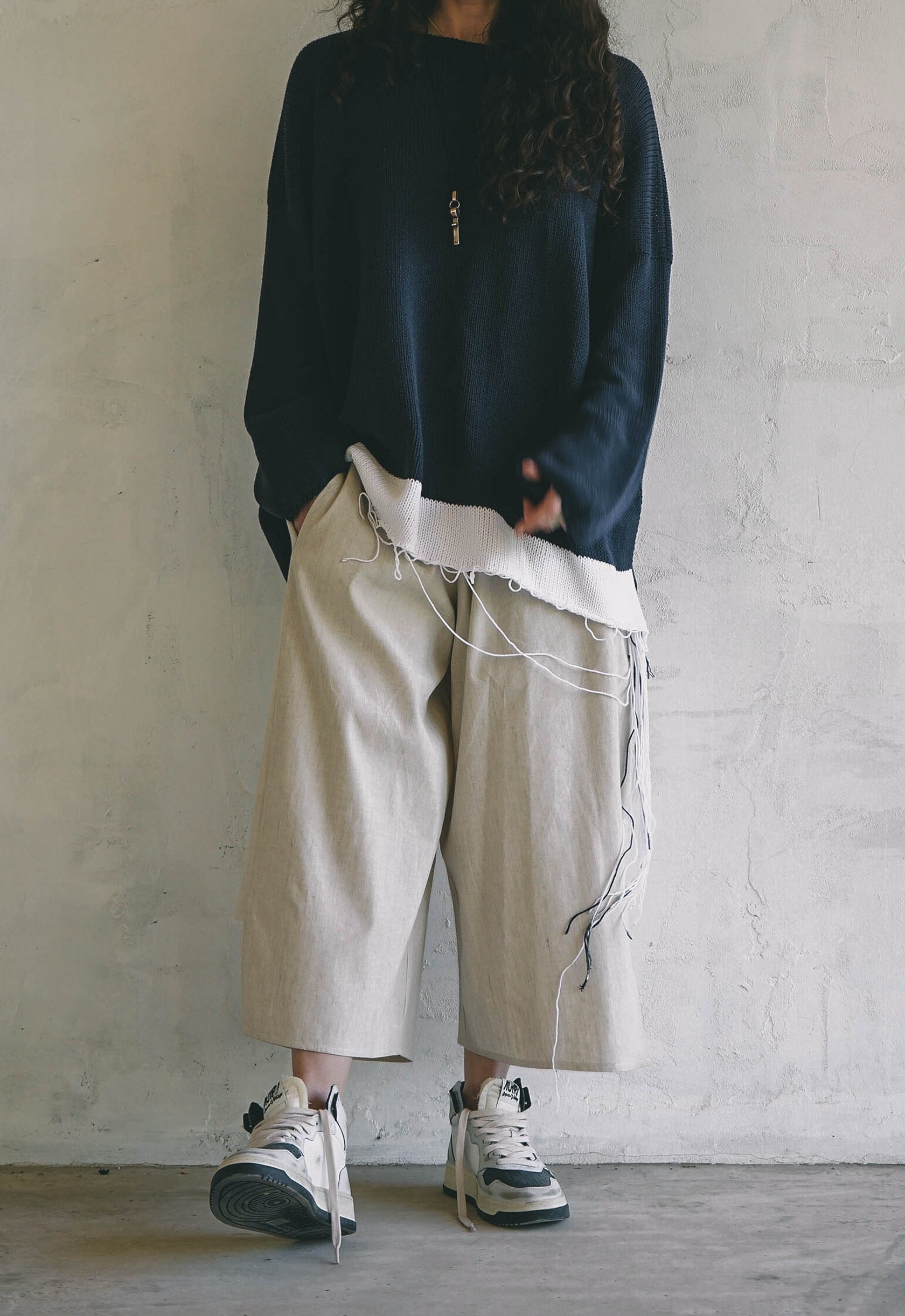 MUTED EARTH LINEN TROUSERS