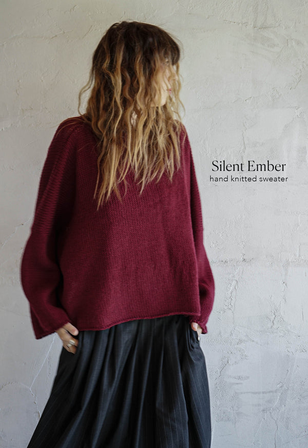Silent Ember Hand Knitted Top