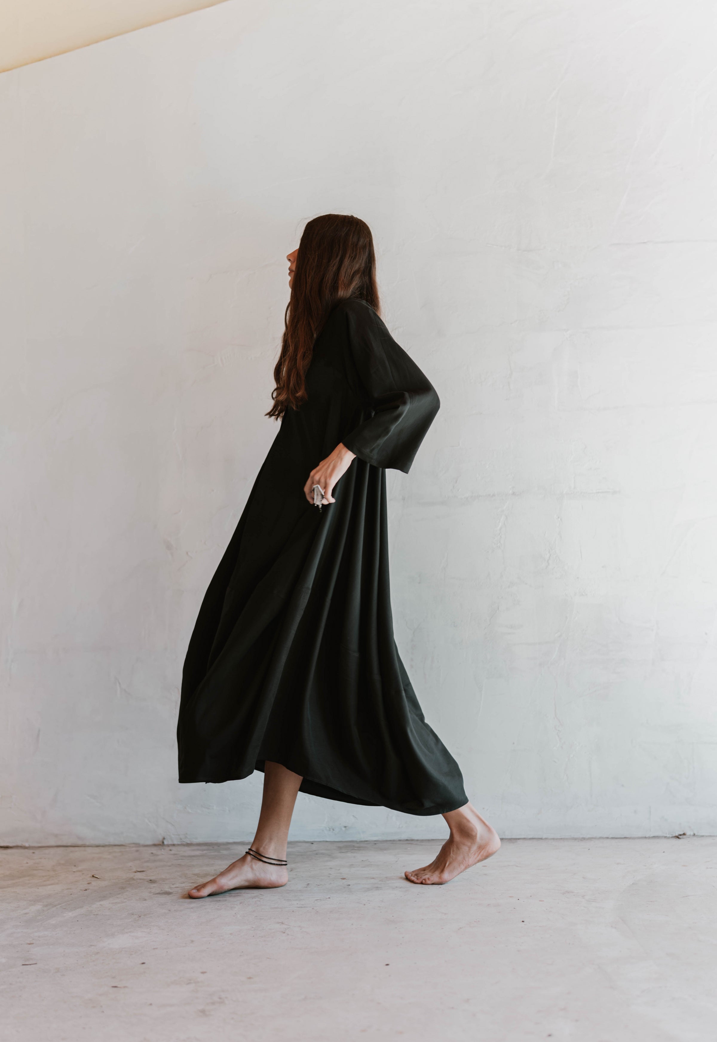 Lumen Noir Cocoon Dress