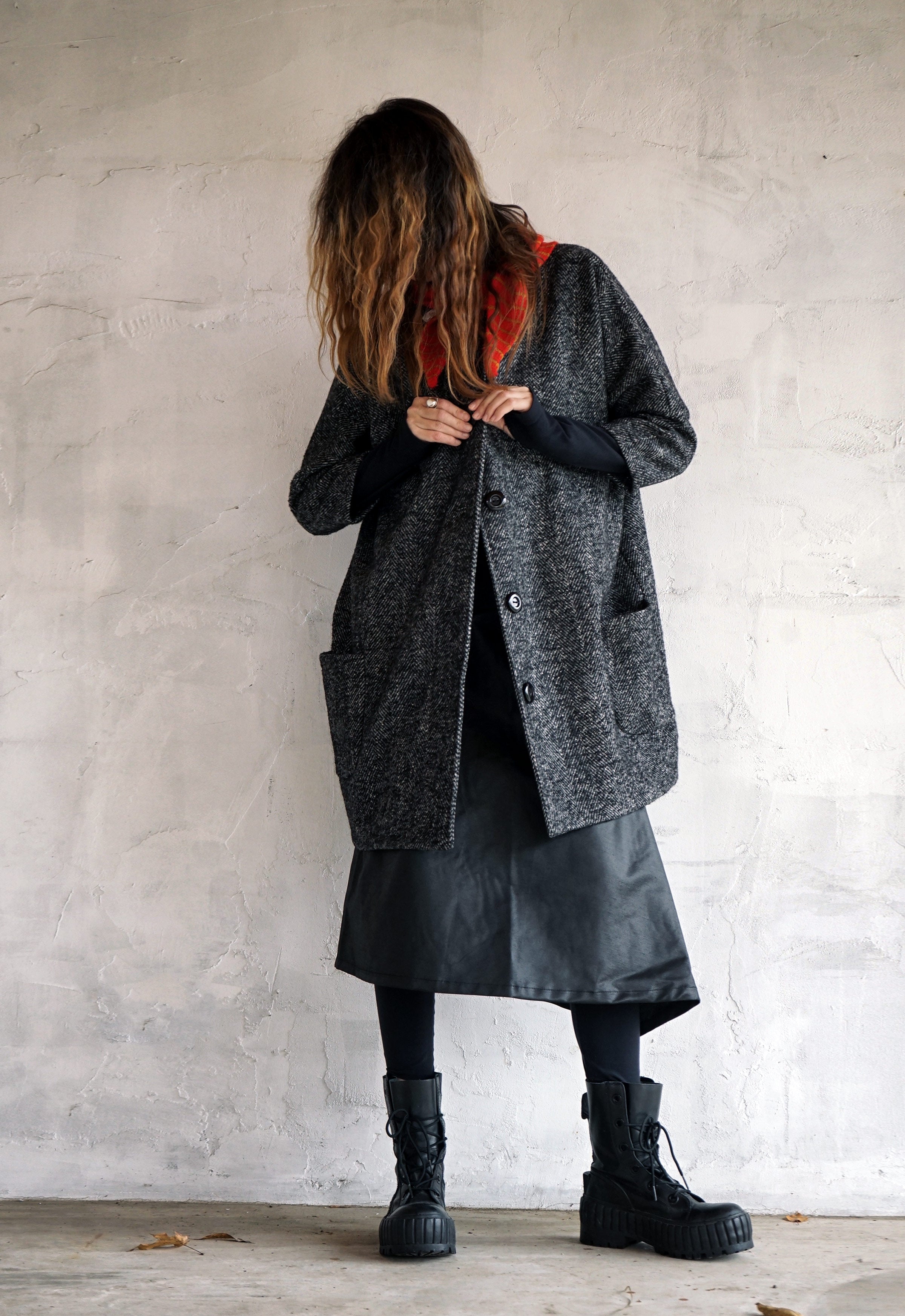 HERRINGBONE COAT