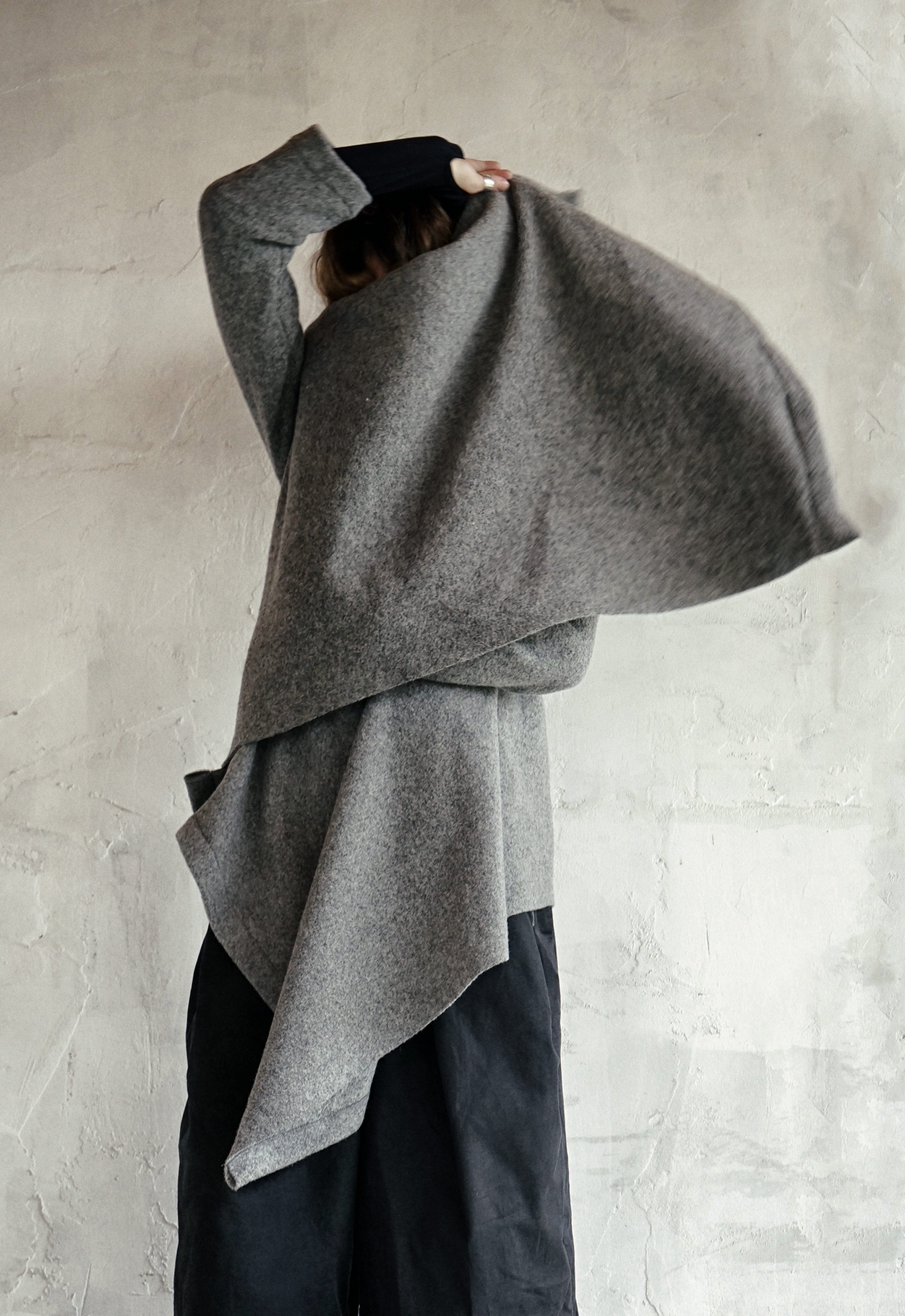 SHŌUN — 100% Boiled Wool Sculptural Wrap