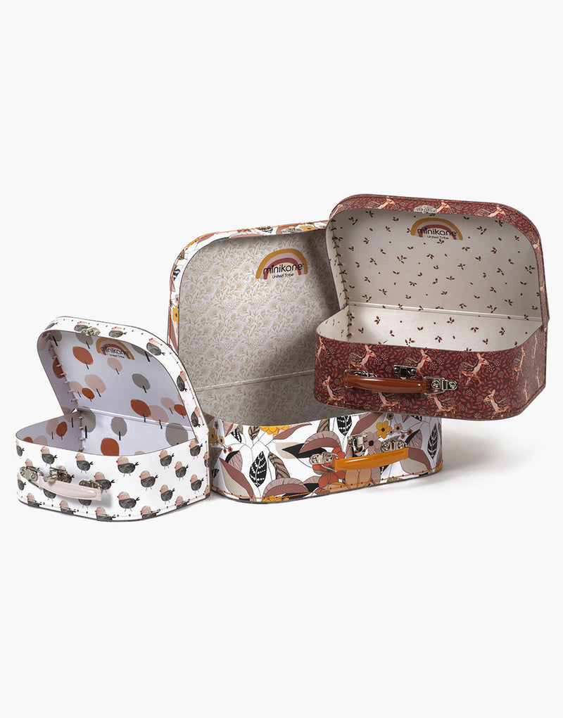 Set of 3 printed suitcases