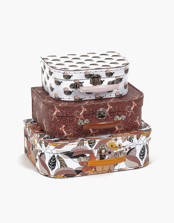 Set of 3 printed suitcases