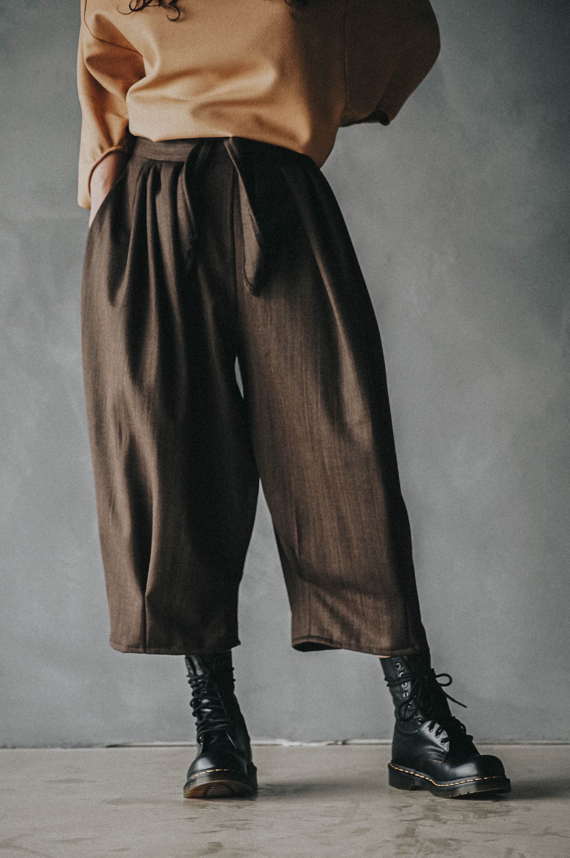 Brown Fox Pleated Trousers