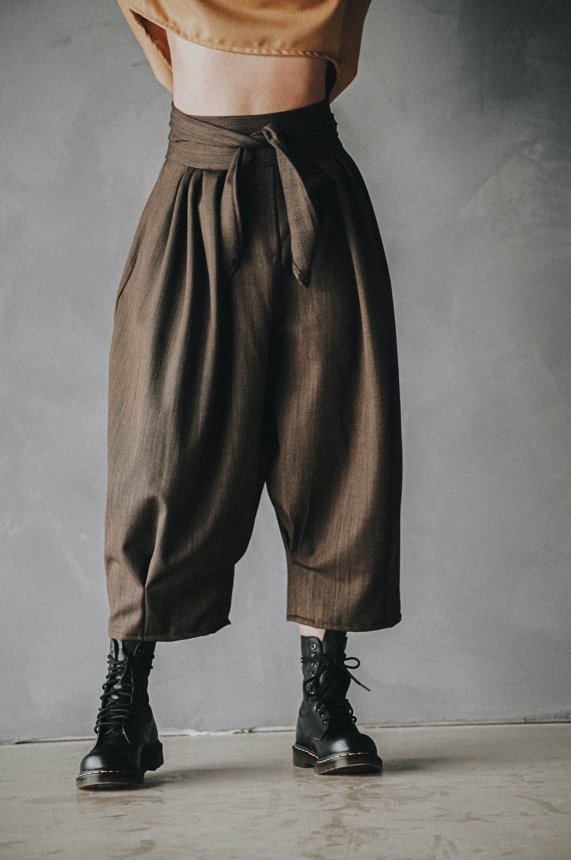 Brown Fox Pleated Trousers