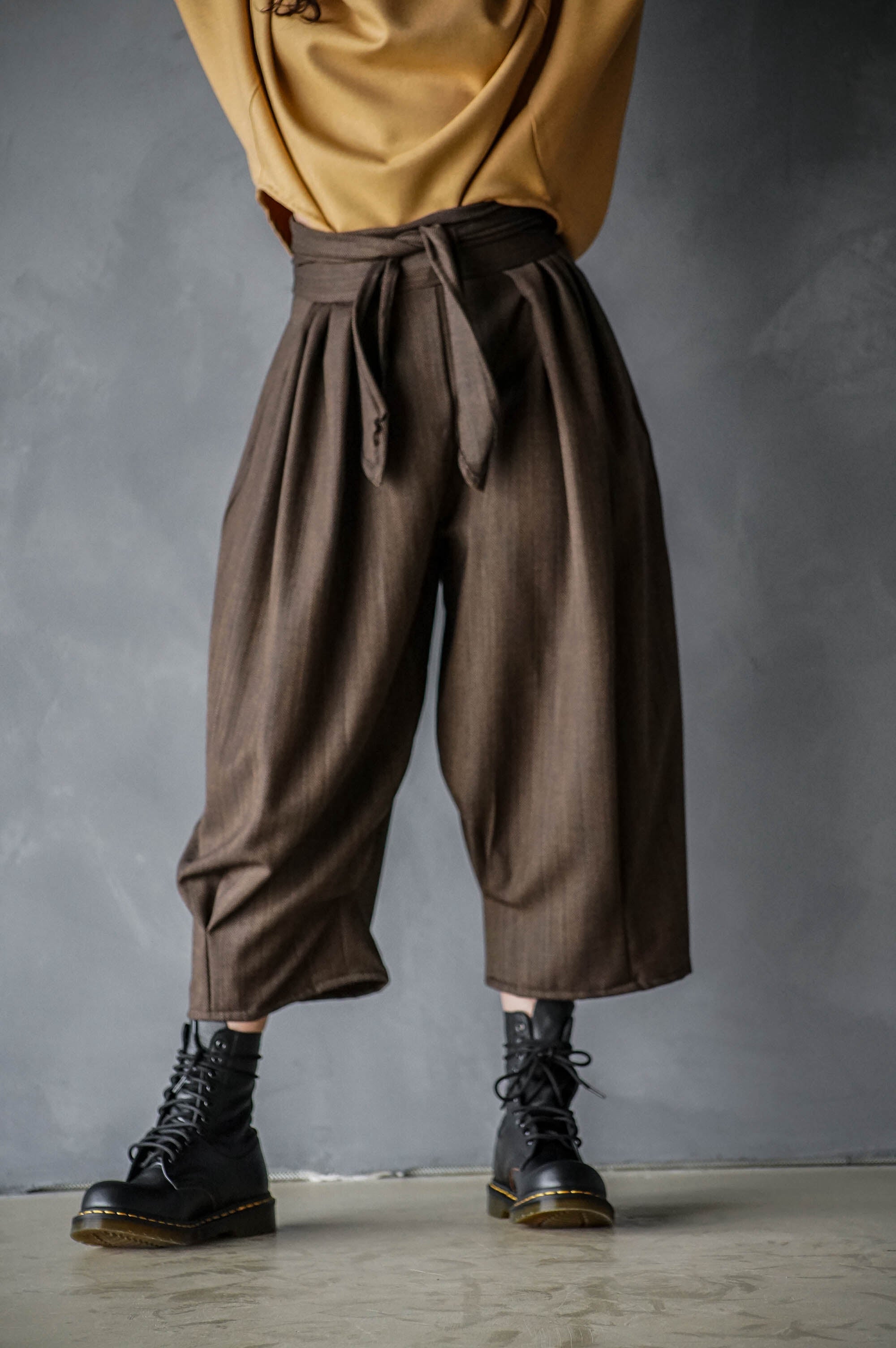 Brown Fox Pleated Trousers