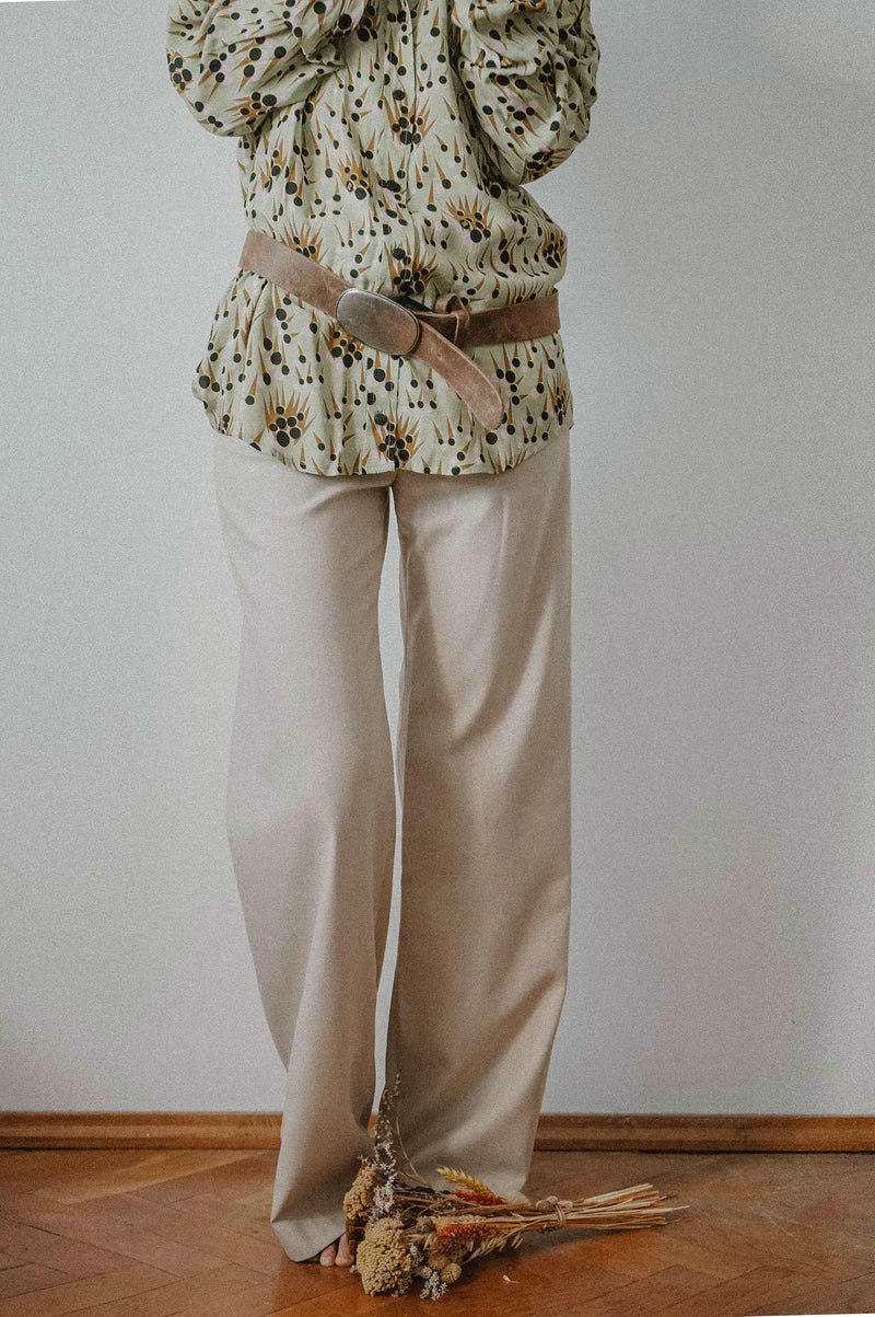 Creamy Tailored Trousers