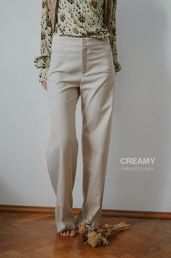 Creamy Tailored Trousers