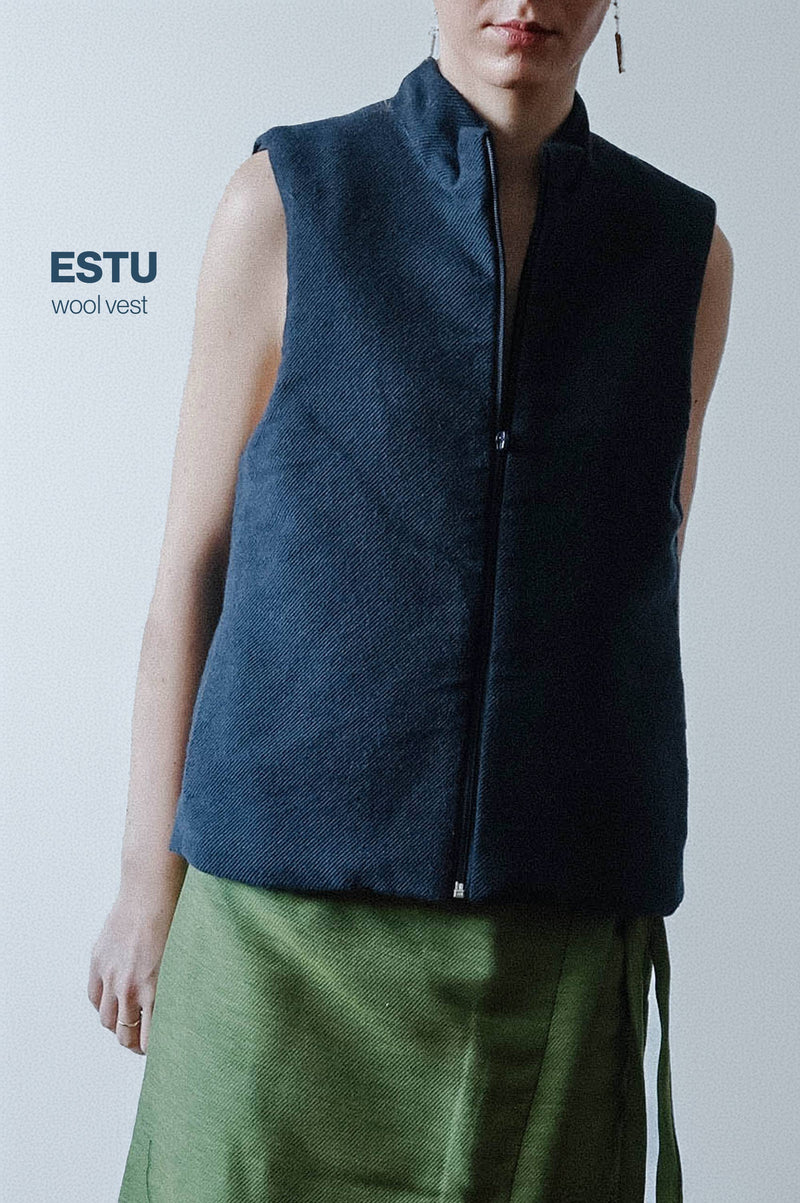 Dark Blue Wool vest