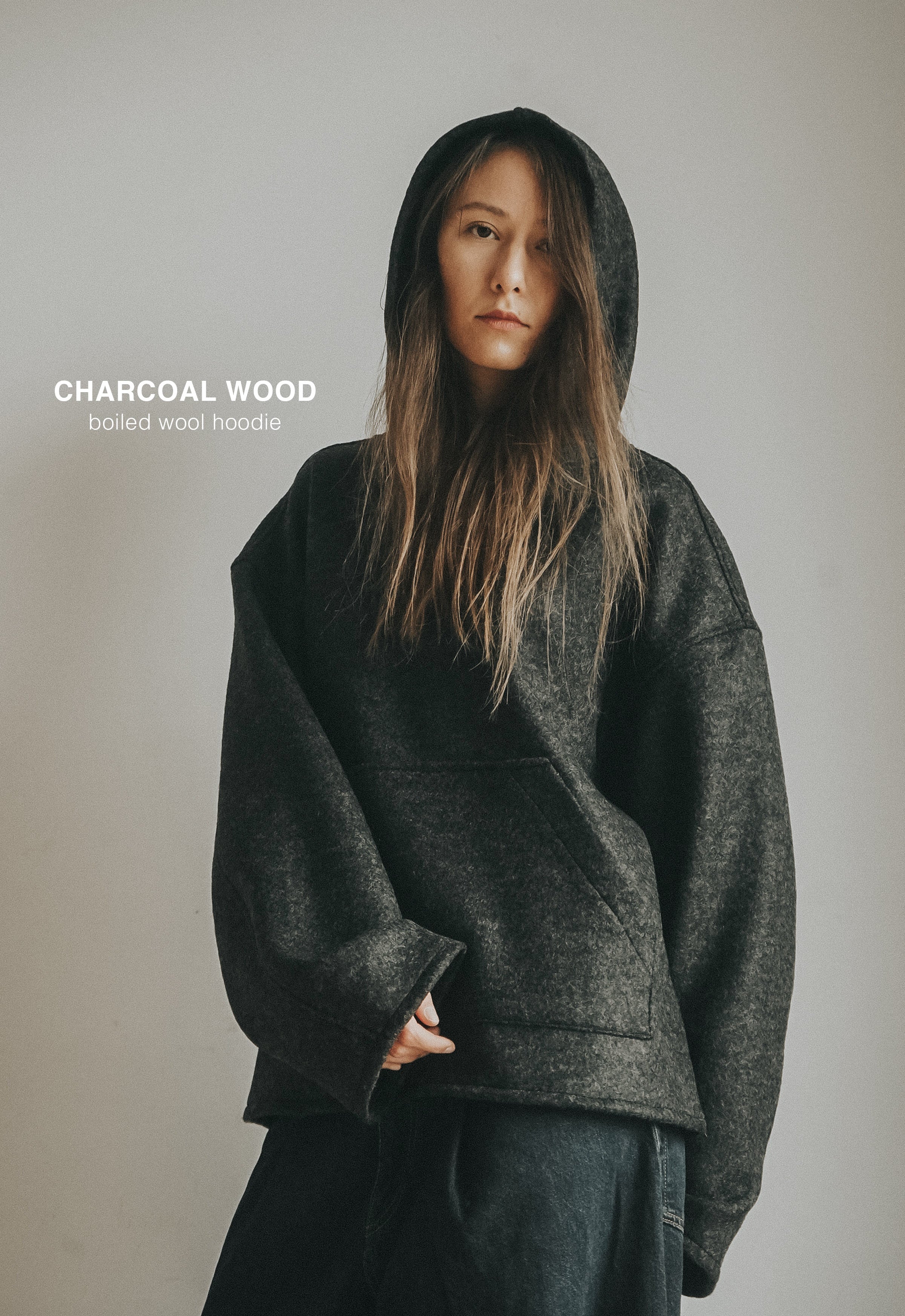 BOILED WOOL HOODIE