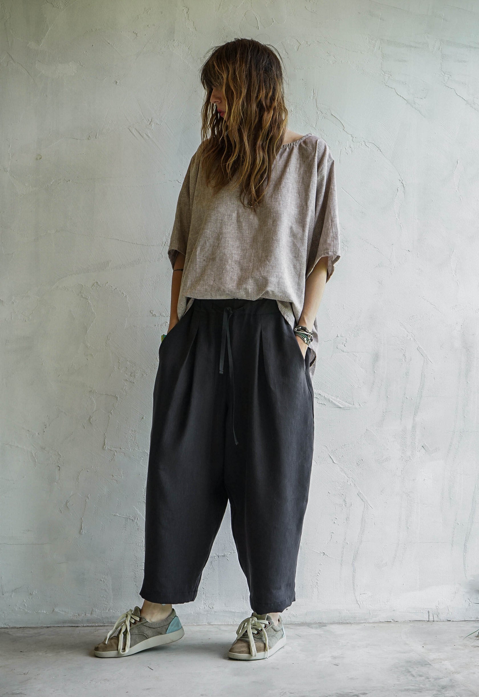 BARE EARTH LINEN TROUSERS