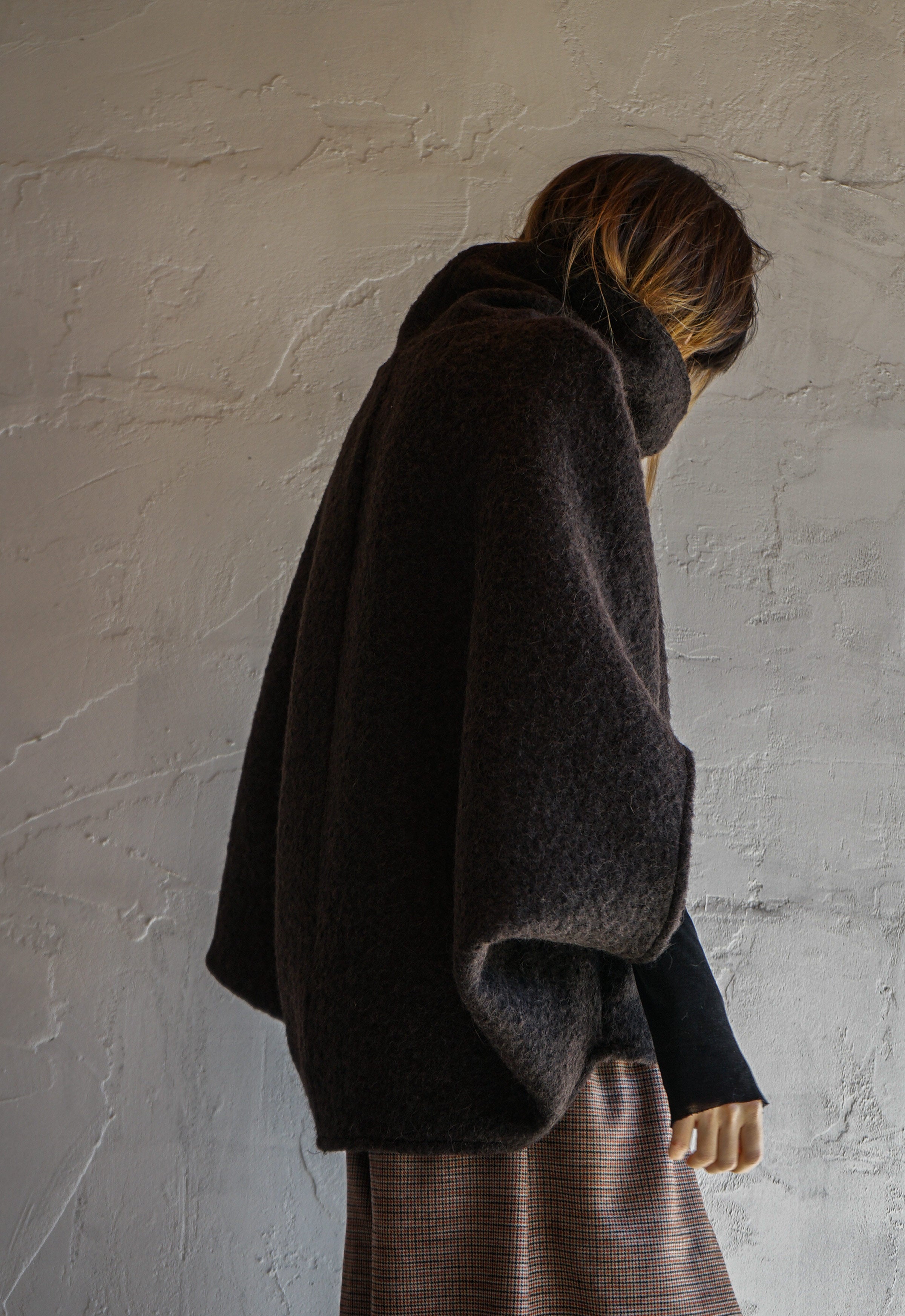 Taupe Ease Boiled Wool Top