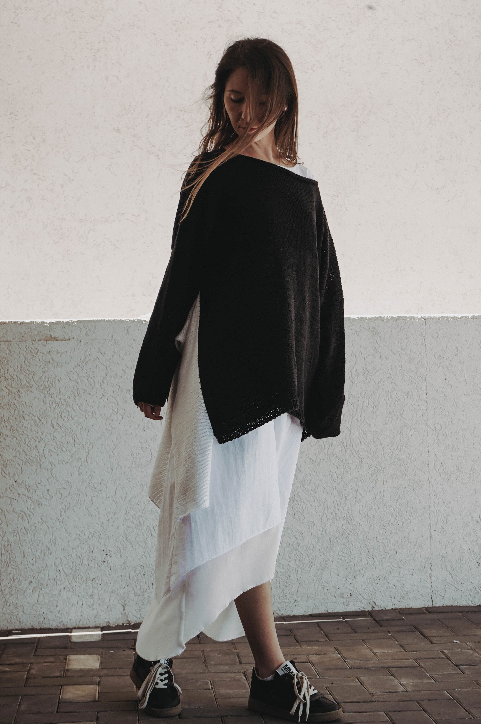 IN Side hand knitted cotton top