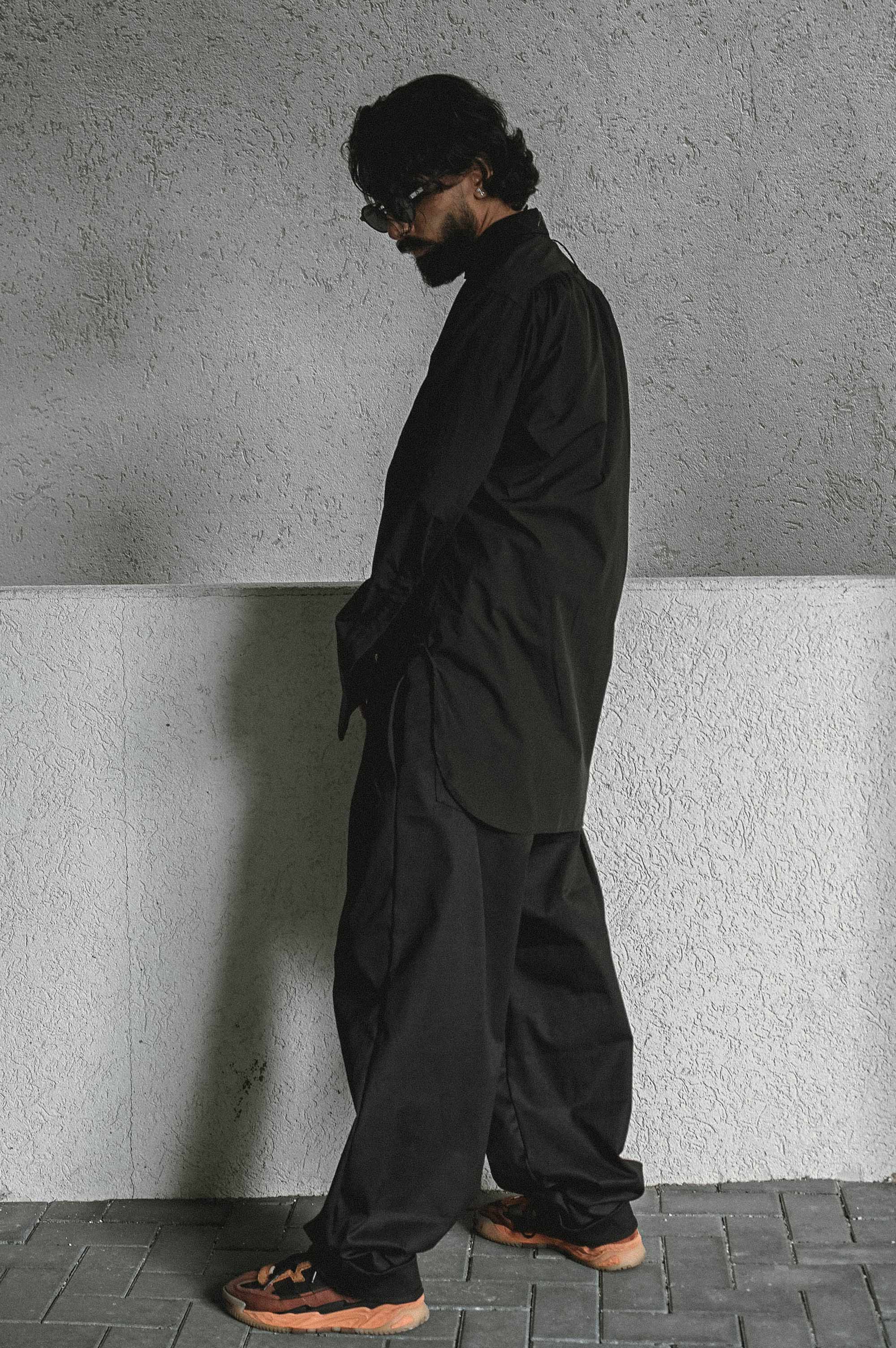 Oversized long-sleeve shirt