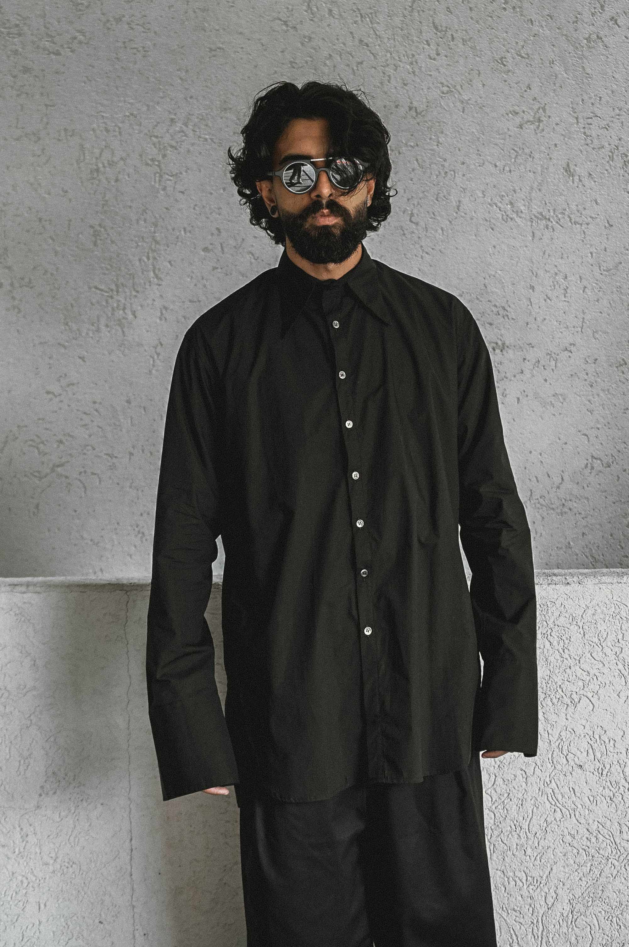 Oversized long-sleeve shirt