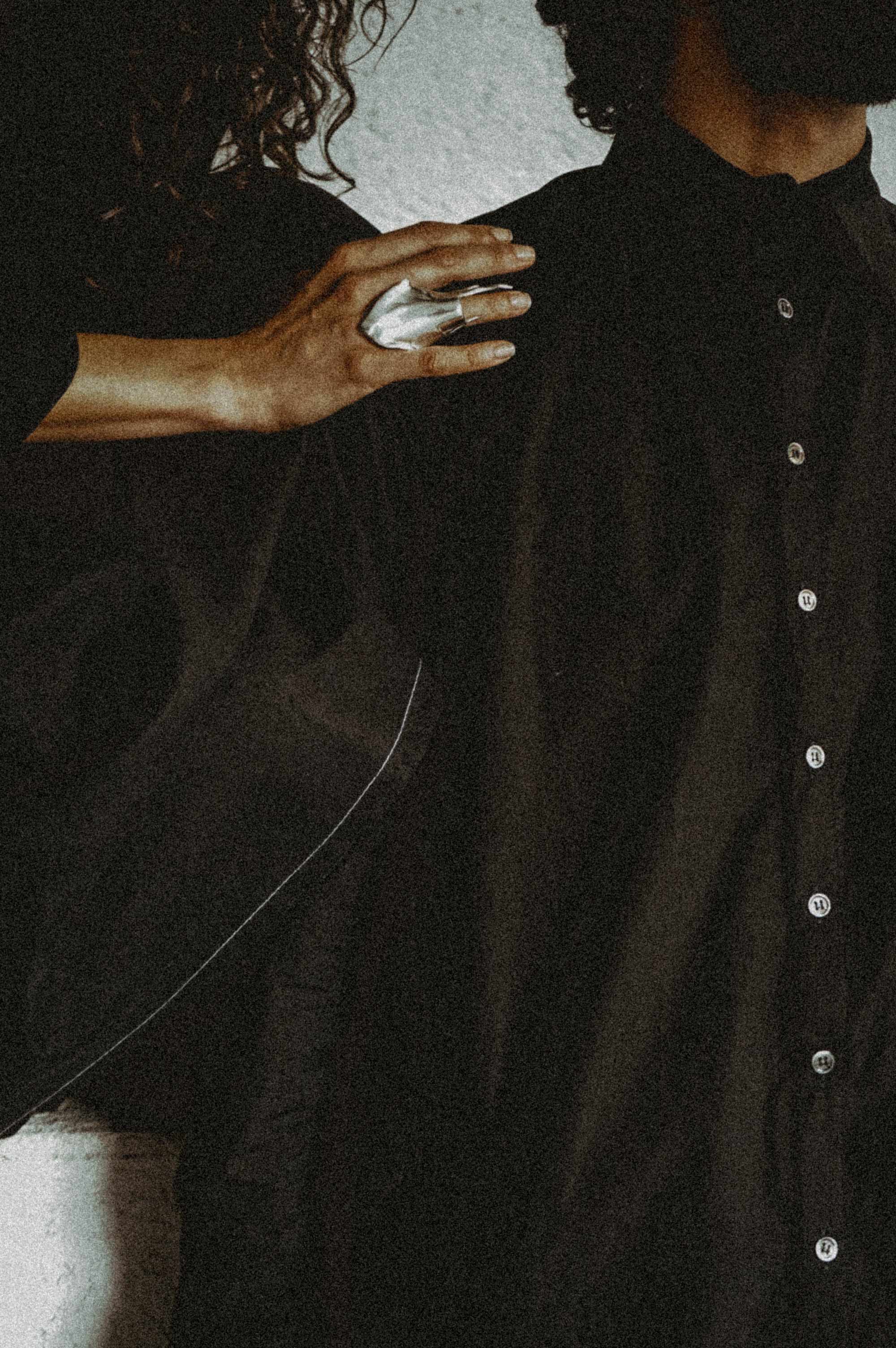 Oversized long-sleeve shirt