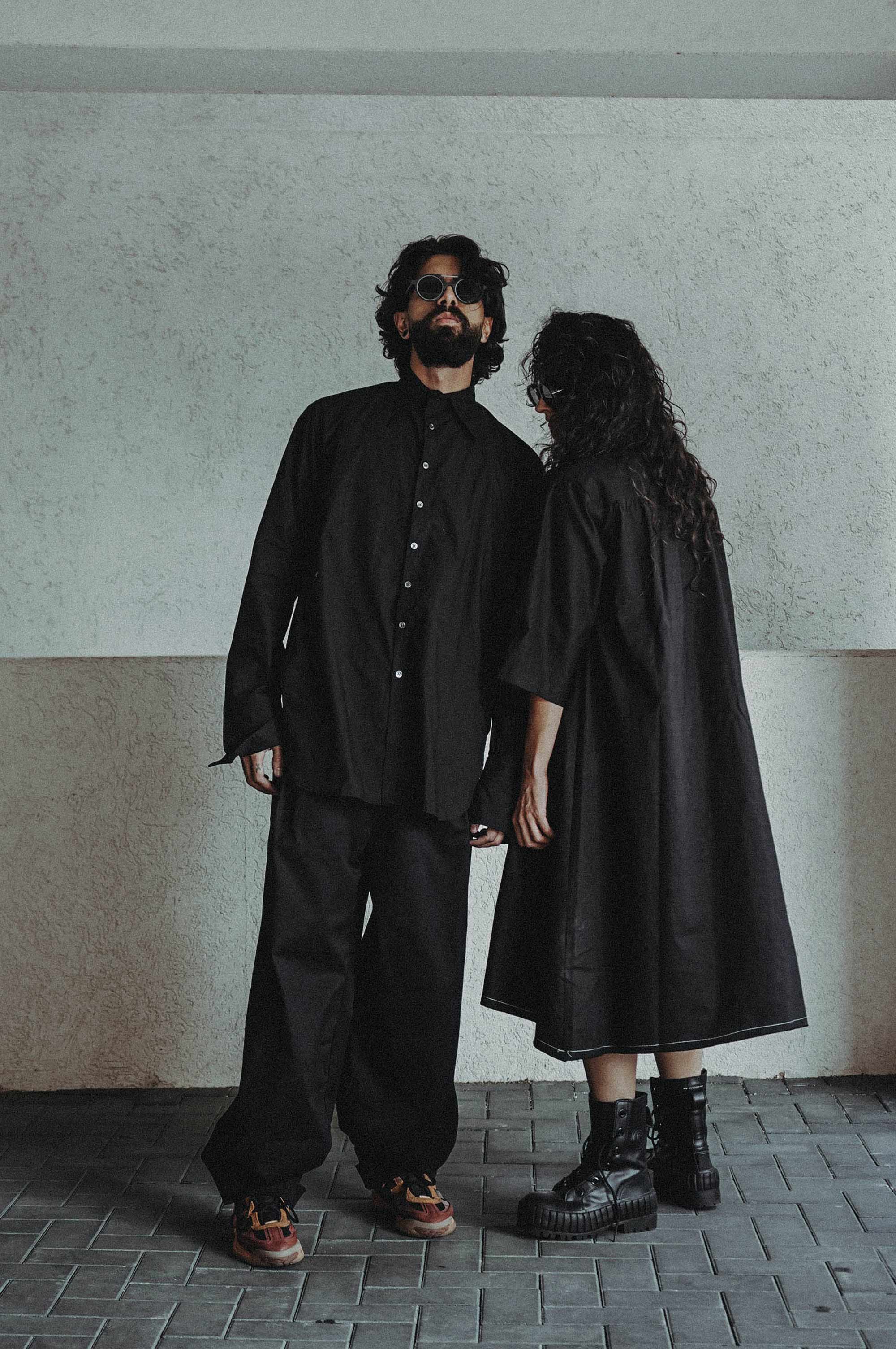 Oversized long-sleeve shirt