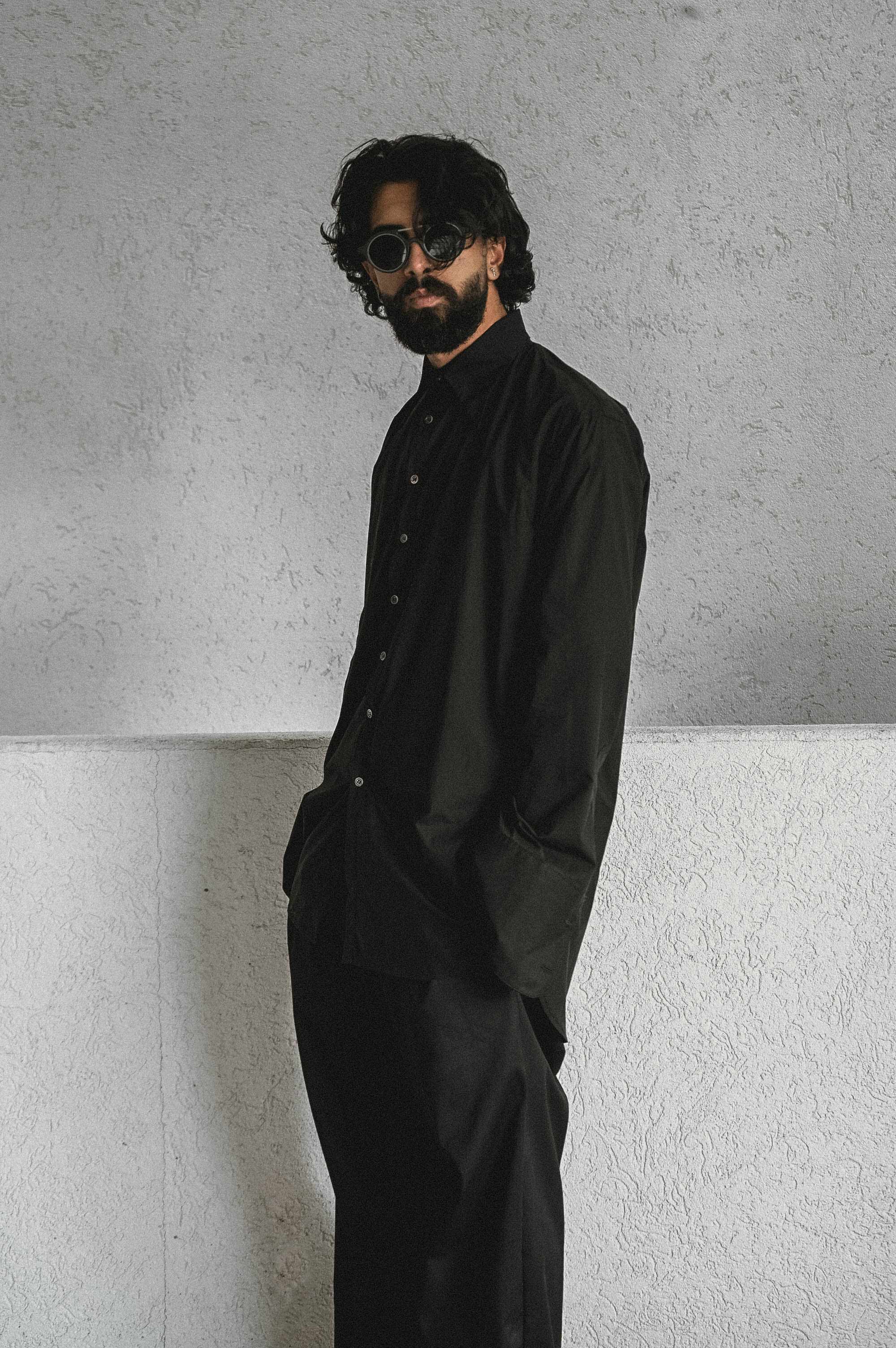 Oversized long-sleeve shirt