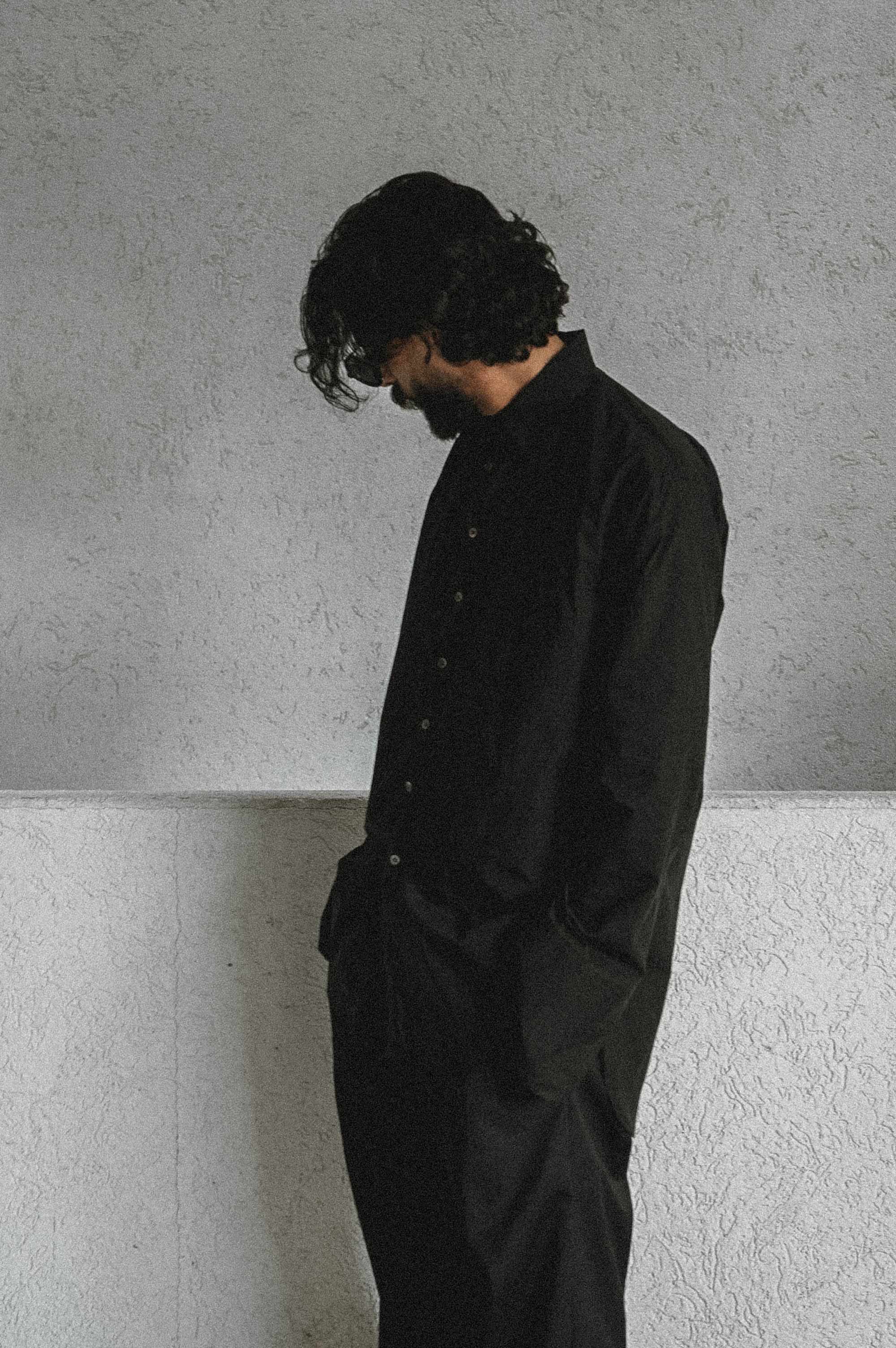 Oversized long-sleeve shirt