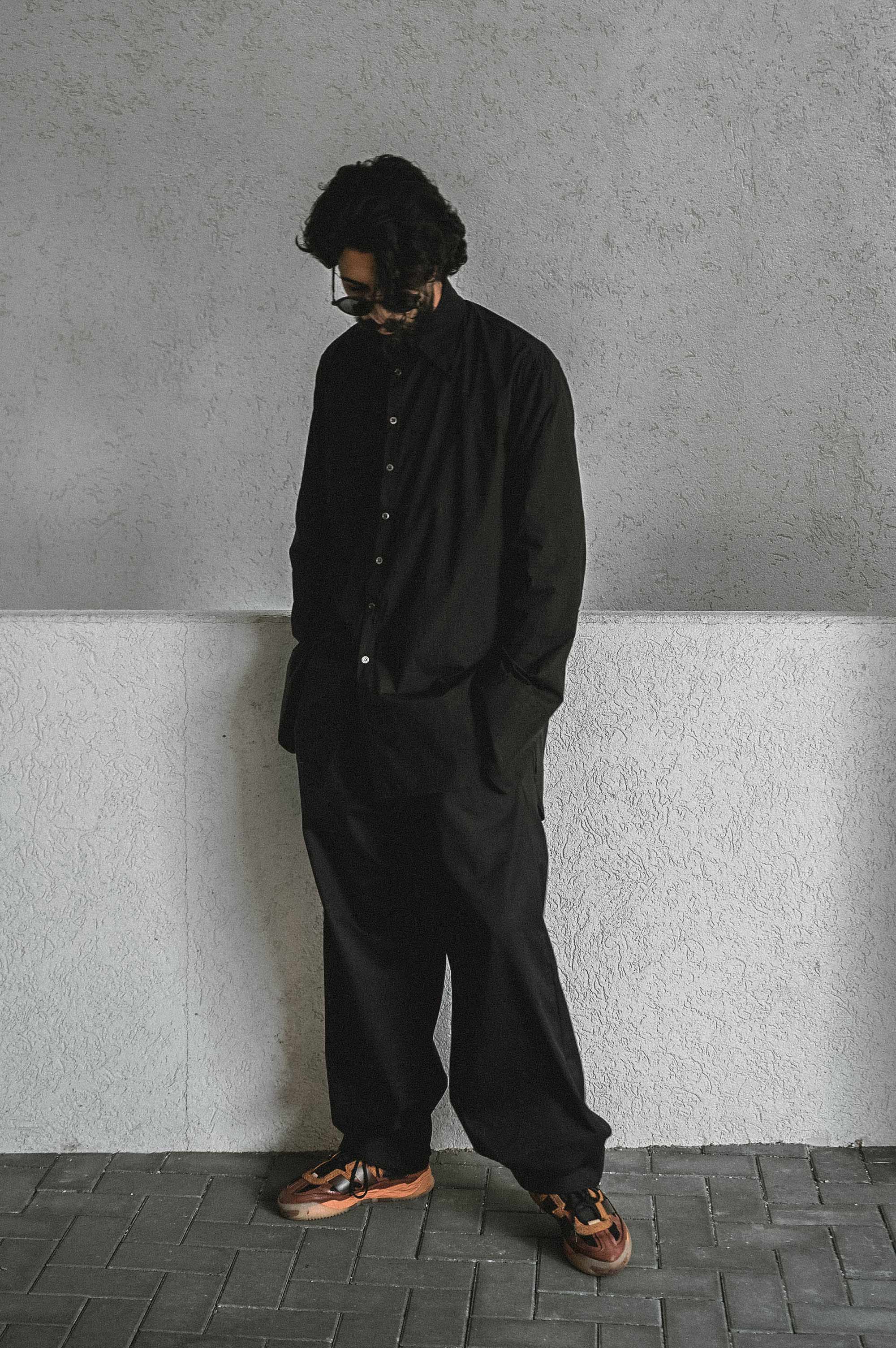 Oversized long-sleeve shirt