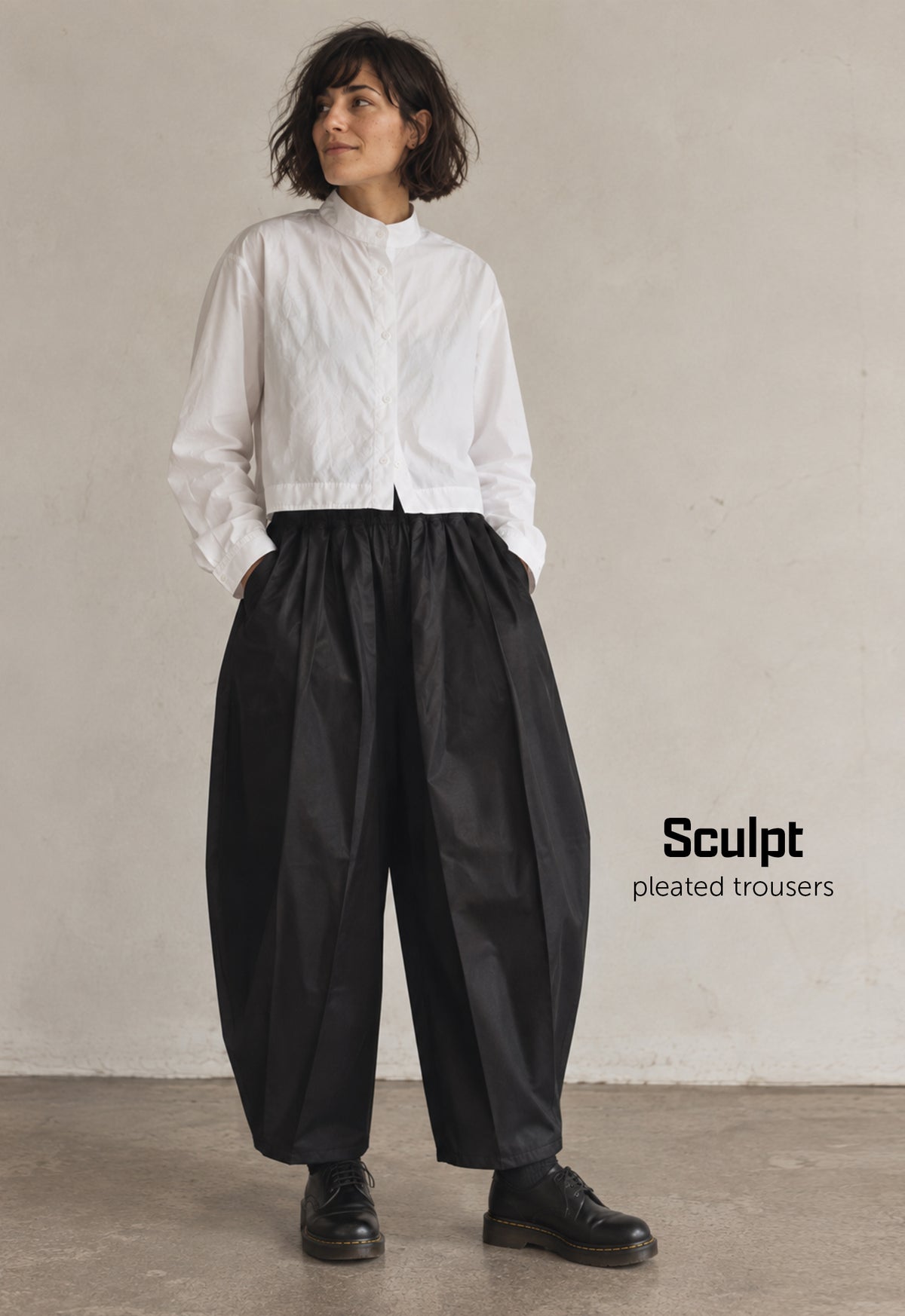 Sculpt Pleated Trousers