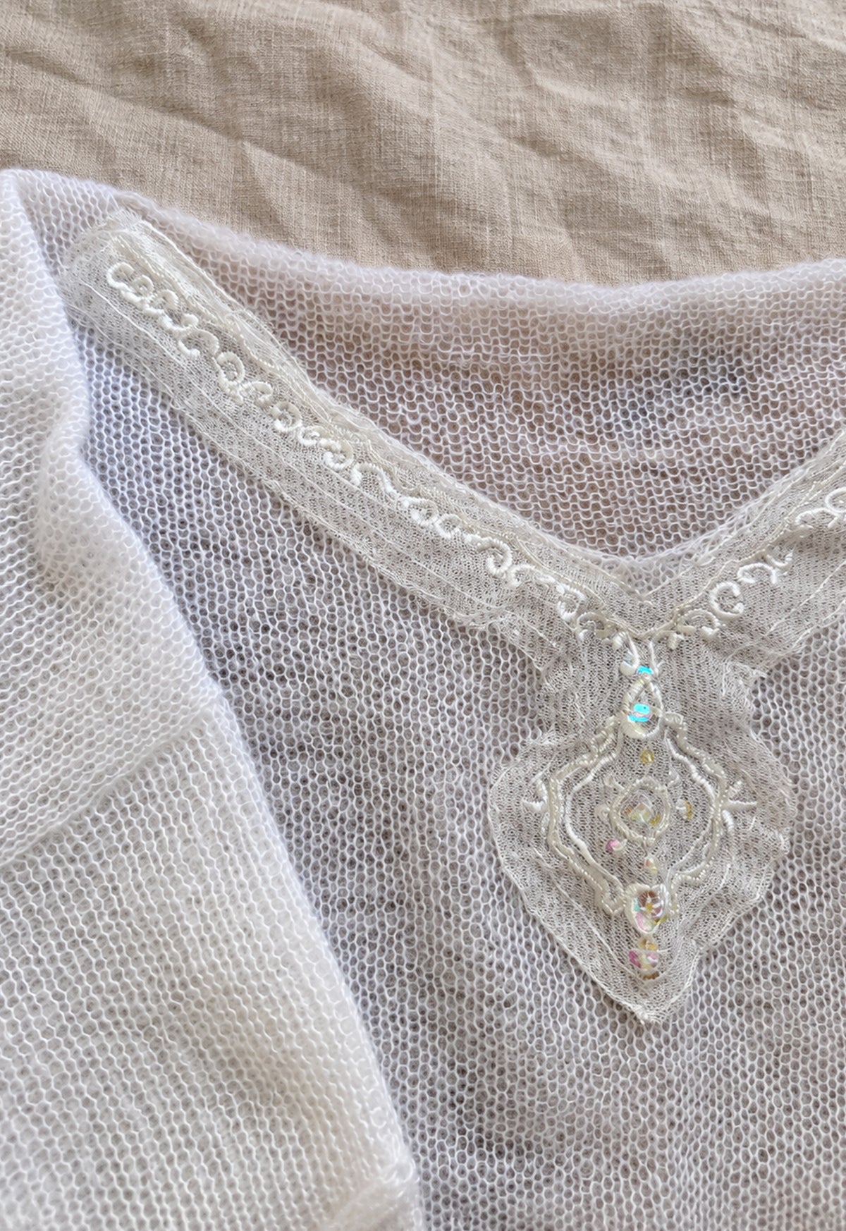 Handmade Sheer Mohair Knit