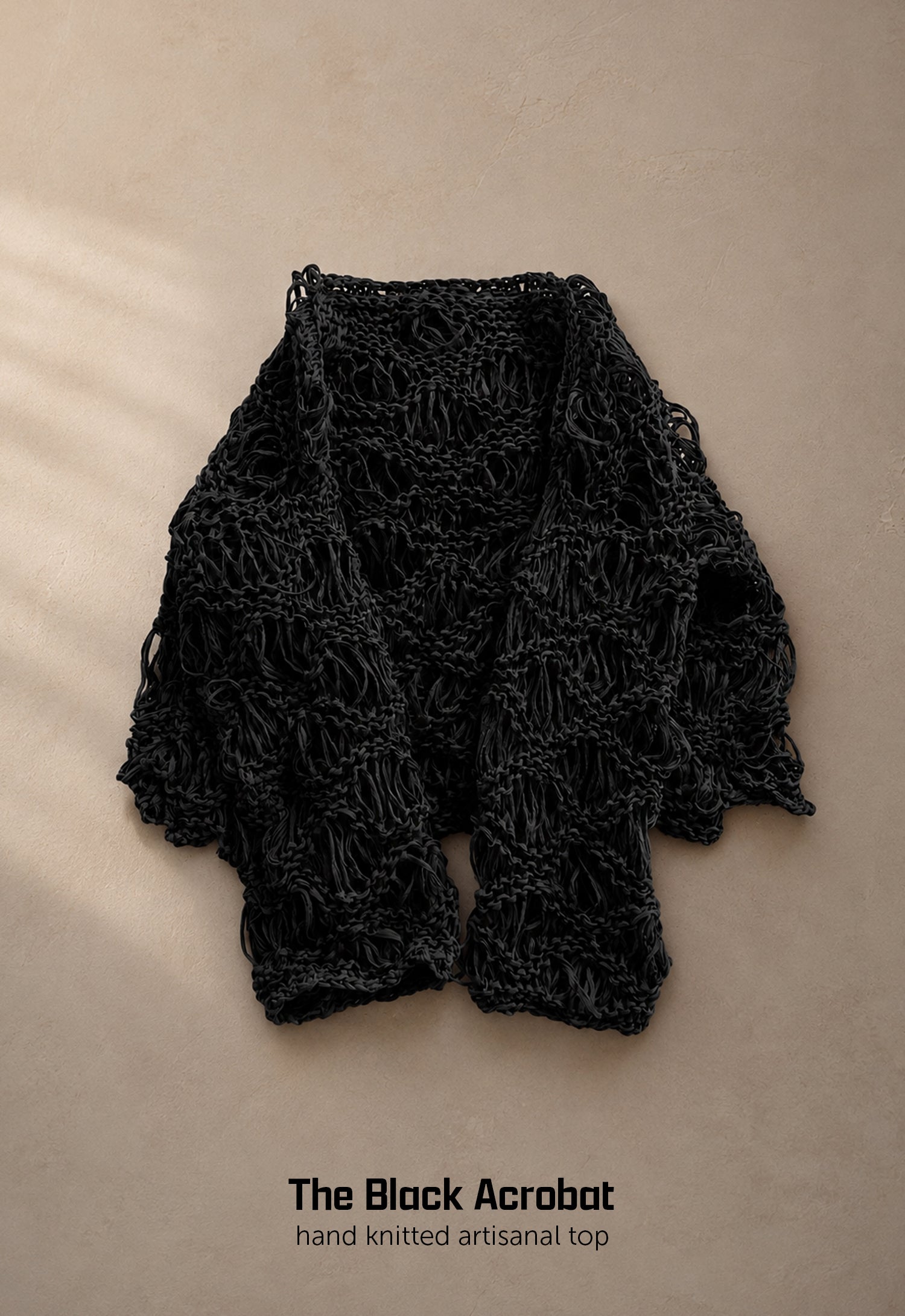 The Black Acrobat Hand Knitted Top