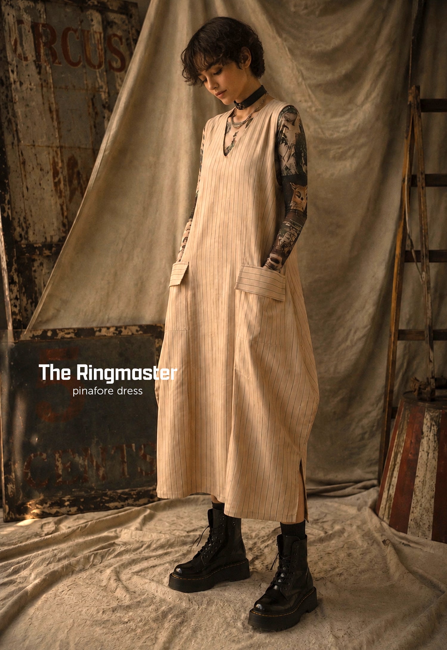 The Ringmaster Pinafore Dress