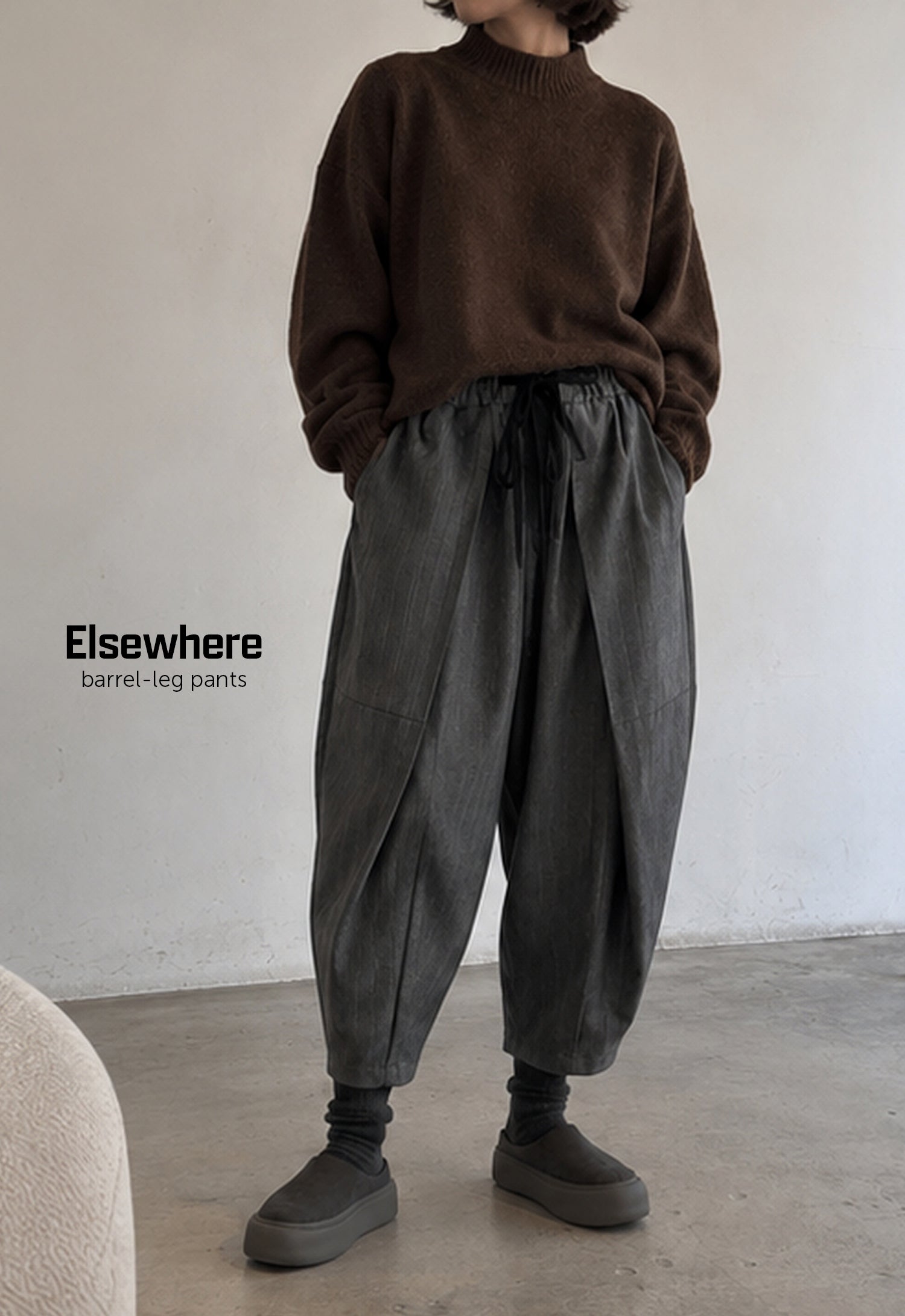 Elsewhere barrel-leg pants