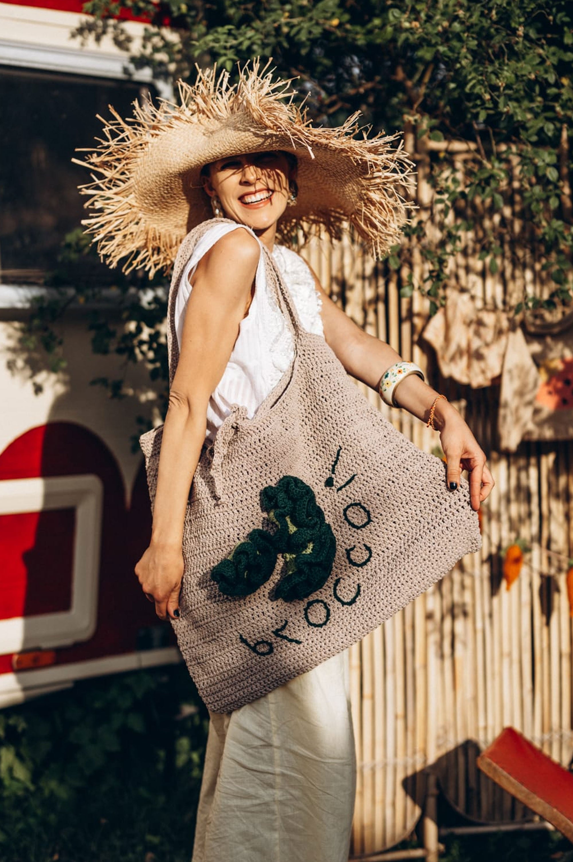 Broccoli Hand Crochet Bag