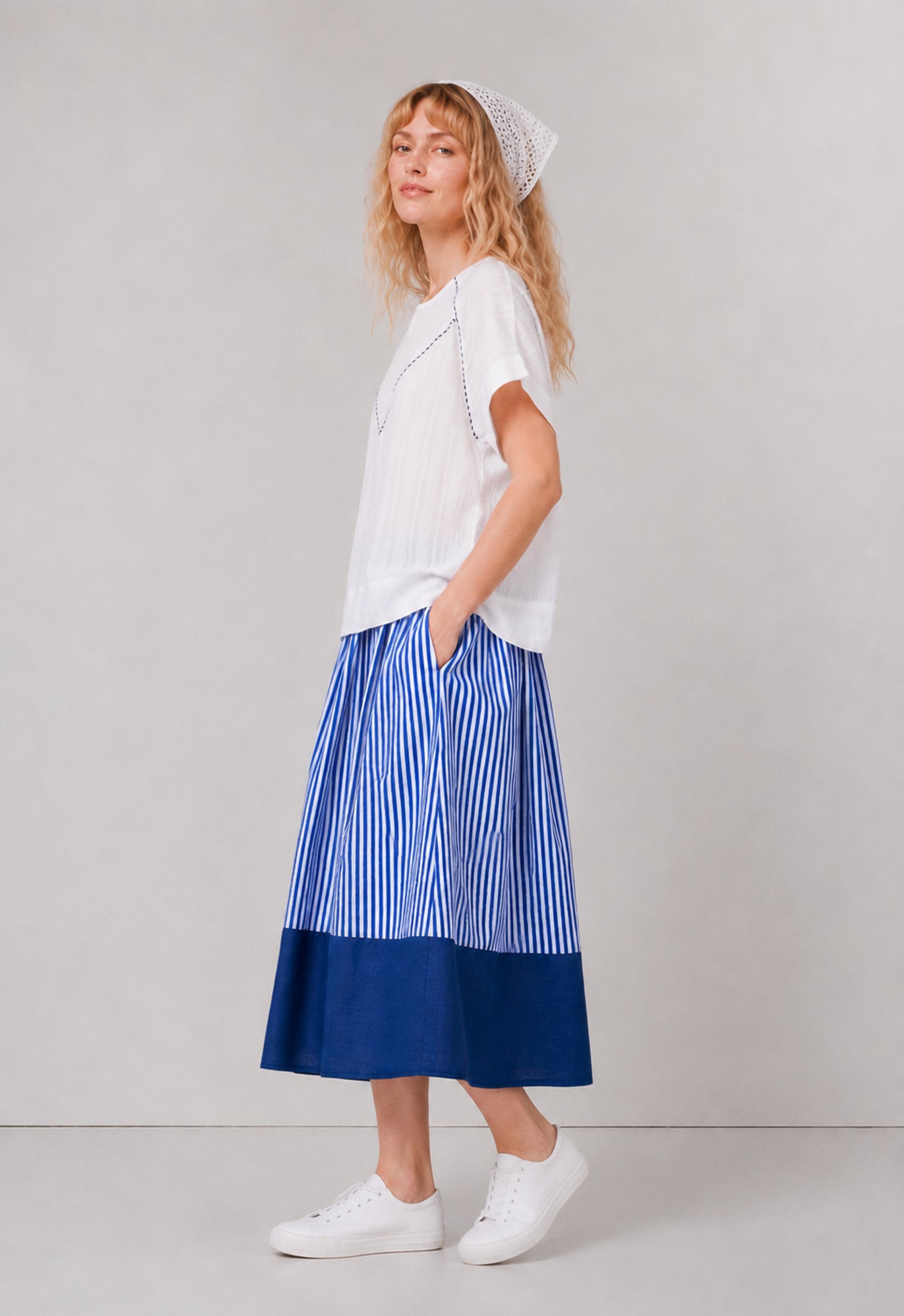 Bluemarine Cotton & Linen Skirt