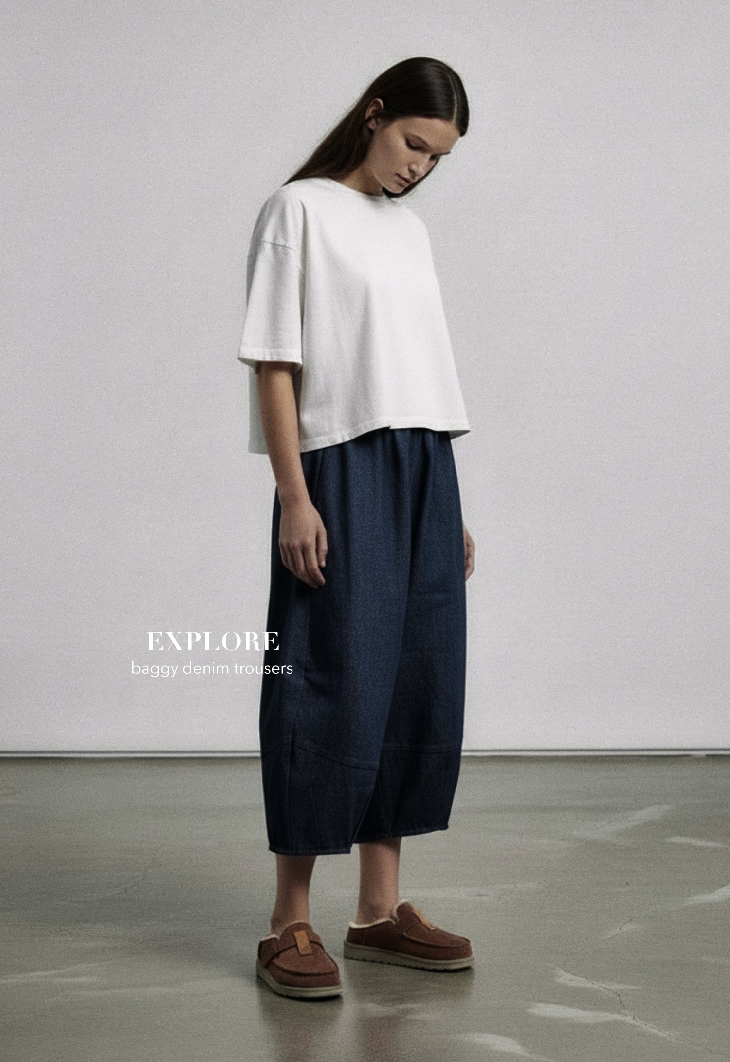 DENIM BAGGY TROUSERS