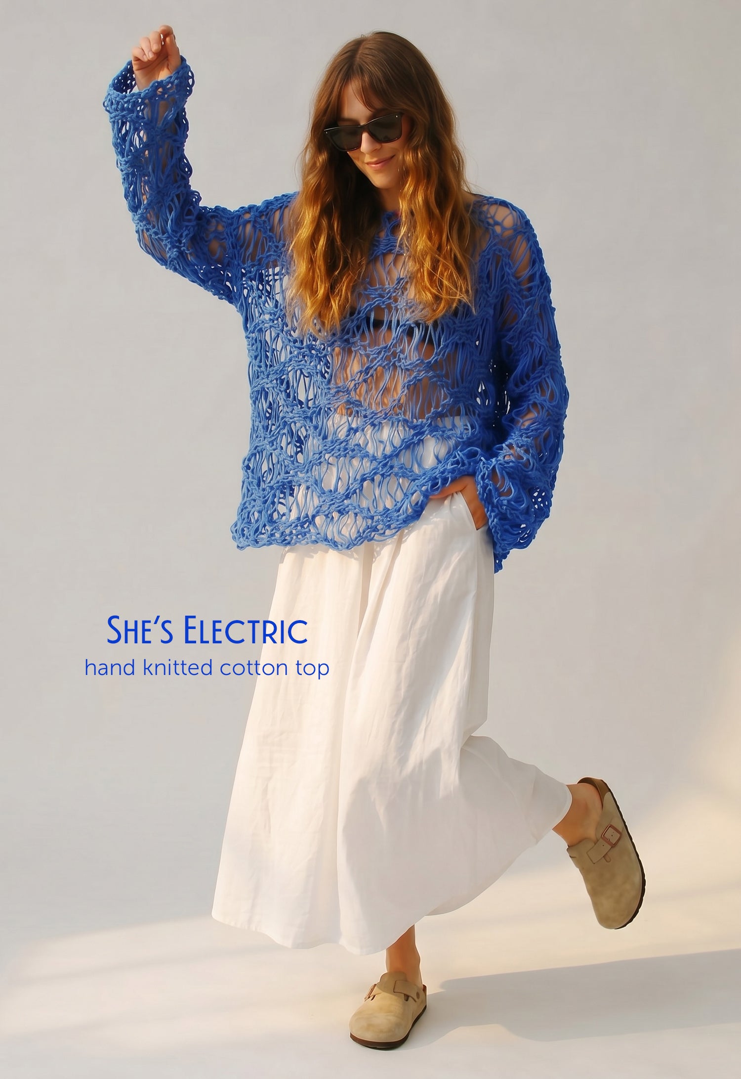 She's Electric Hand Knitted Top