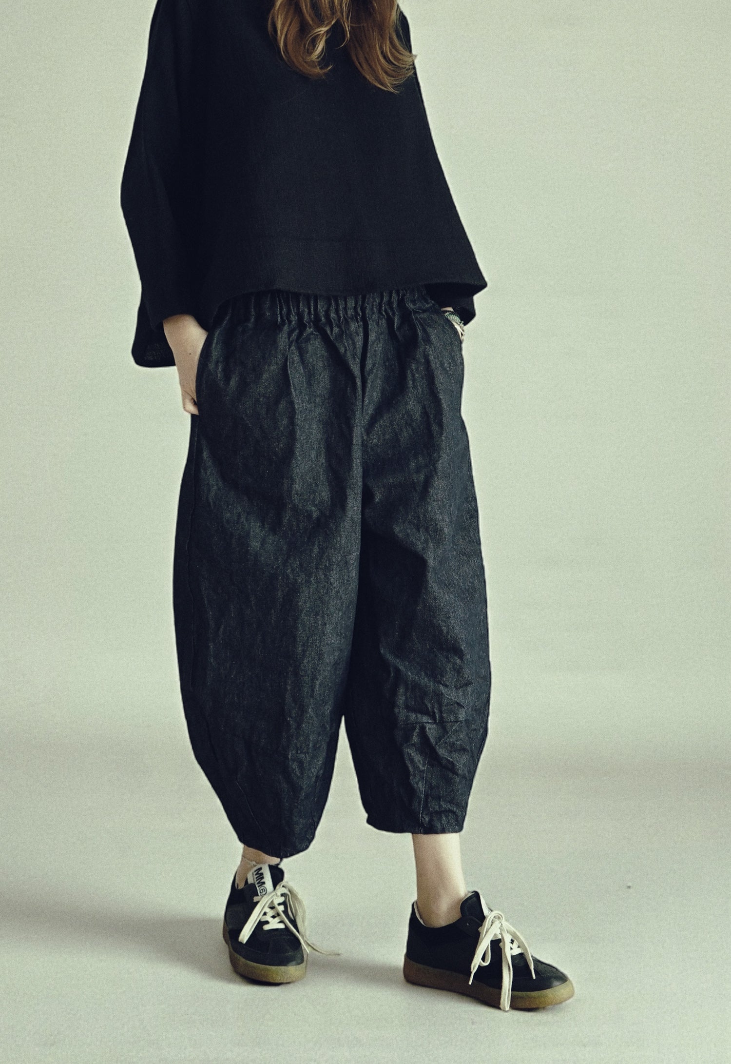 DENIM BAGGY TROUSERS