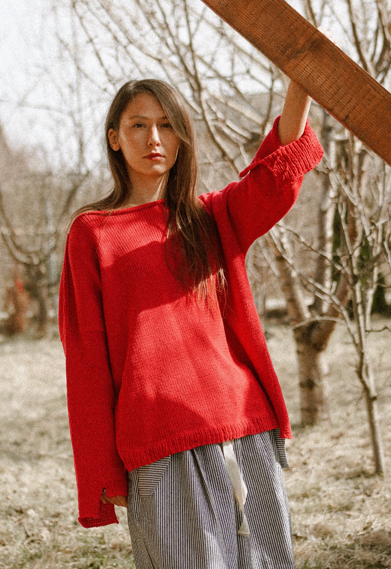 Misty Fire Hand Knitted Top