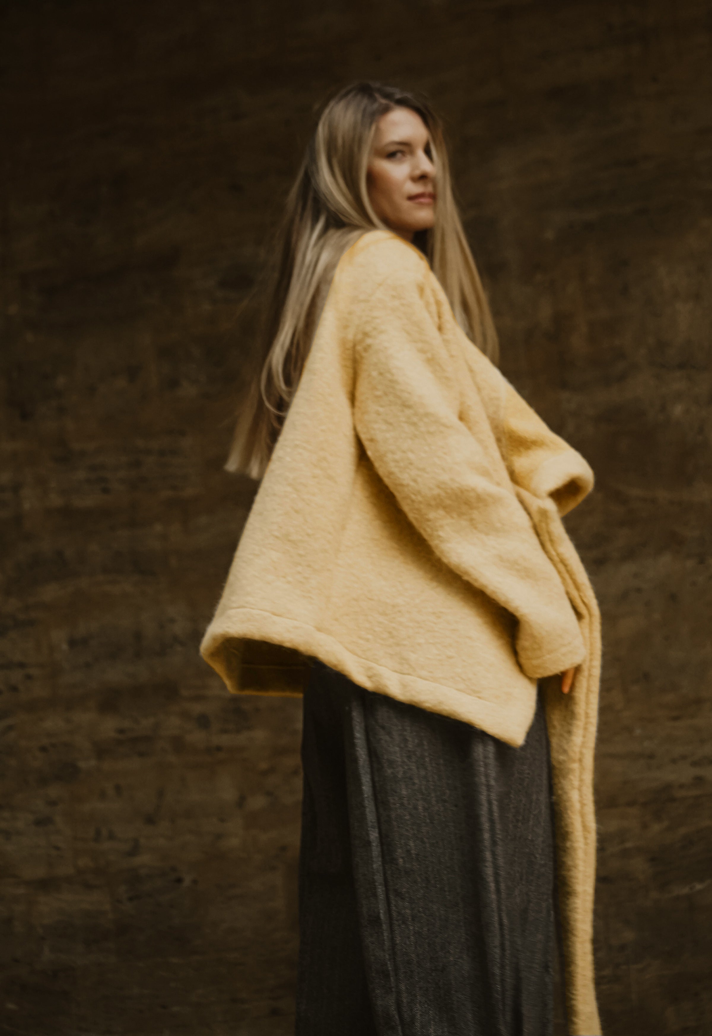 BOILED WOOL SCARF JACKET