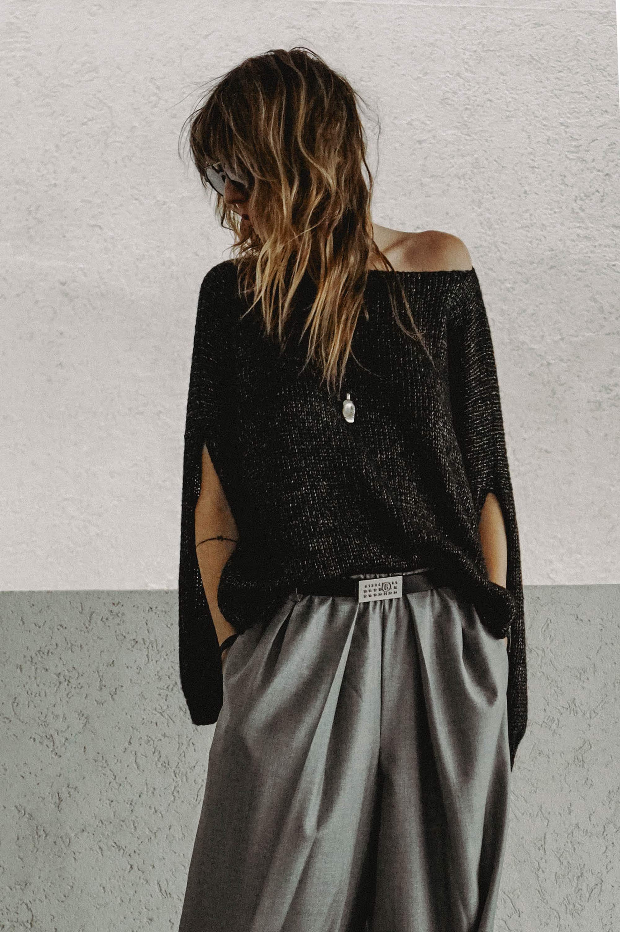 Hand knitted merino & alpaca sweater
