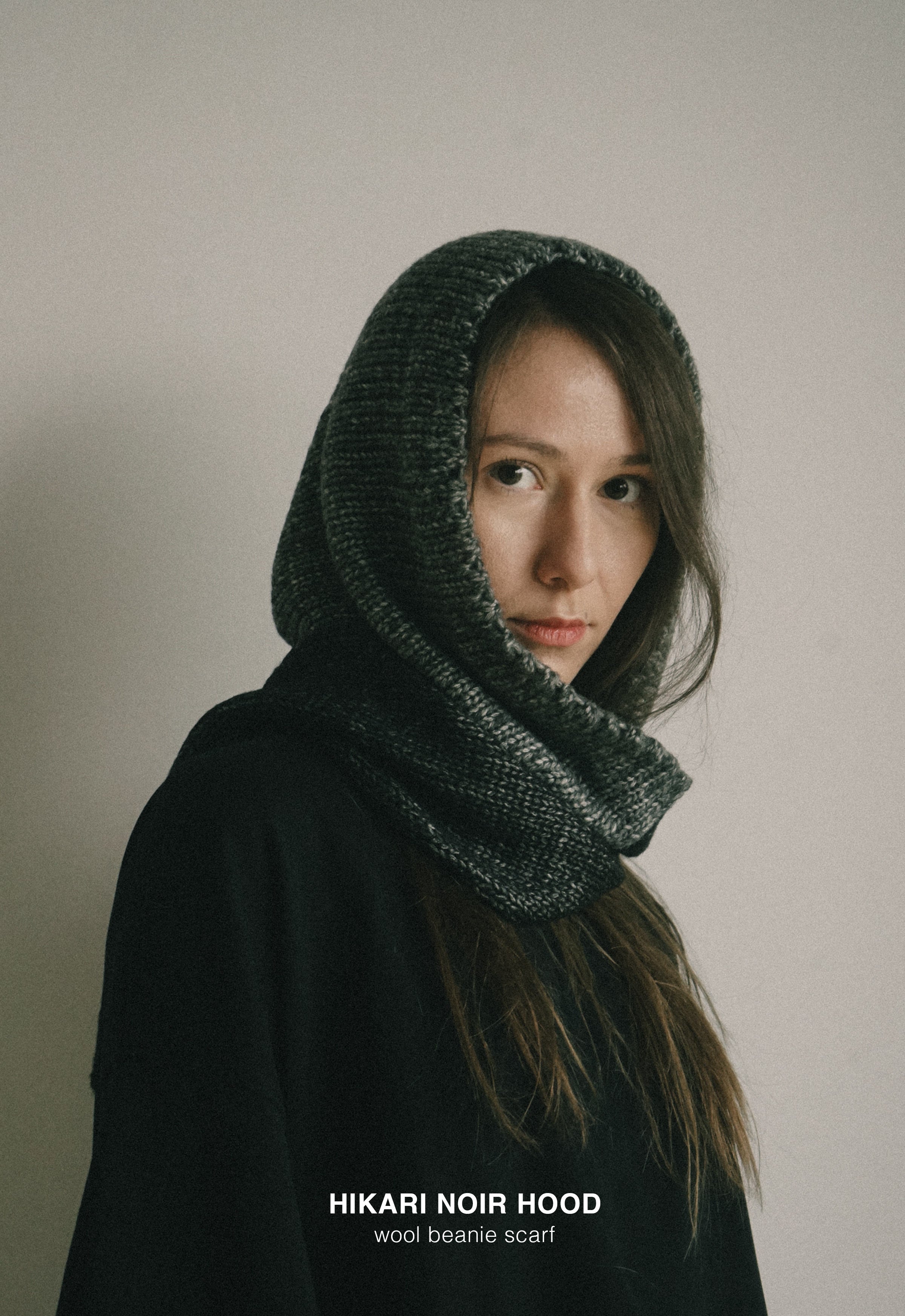HIKARI NOIR WOOL BEANIE SCARF
