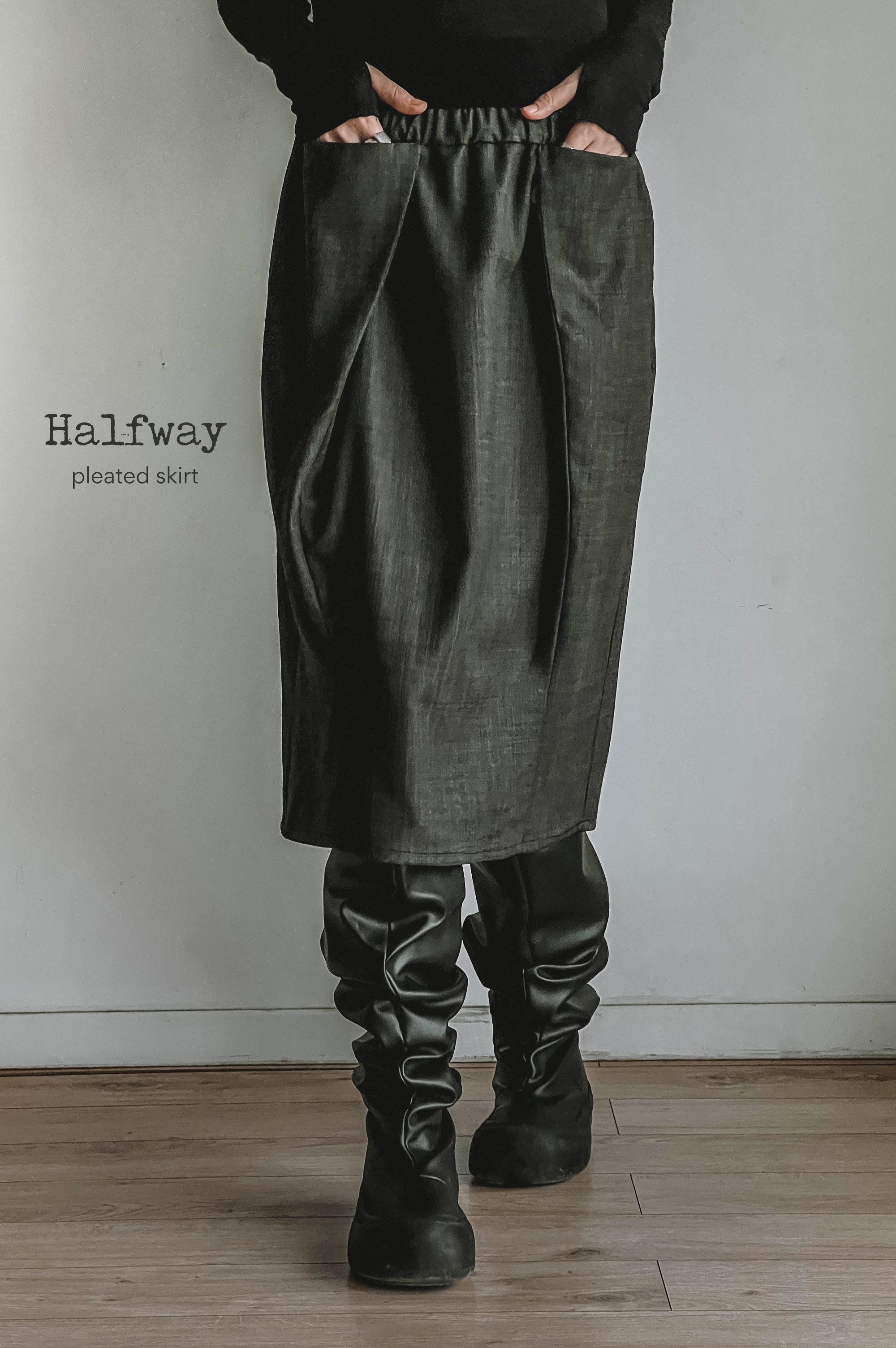 Halfway Pleated Skirt
