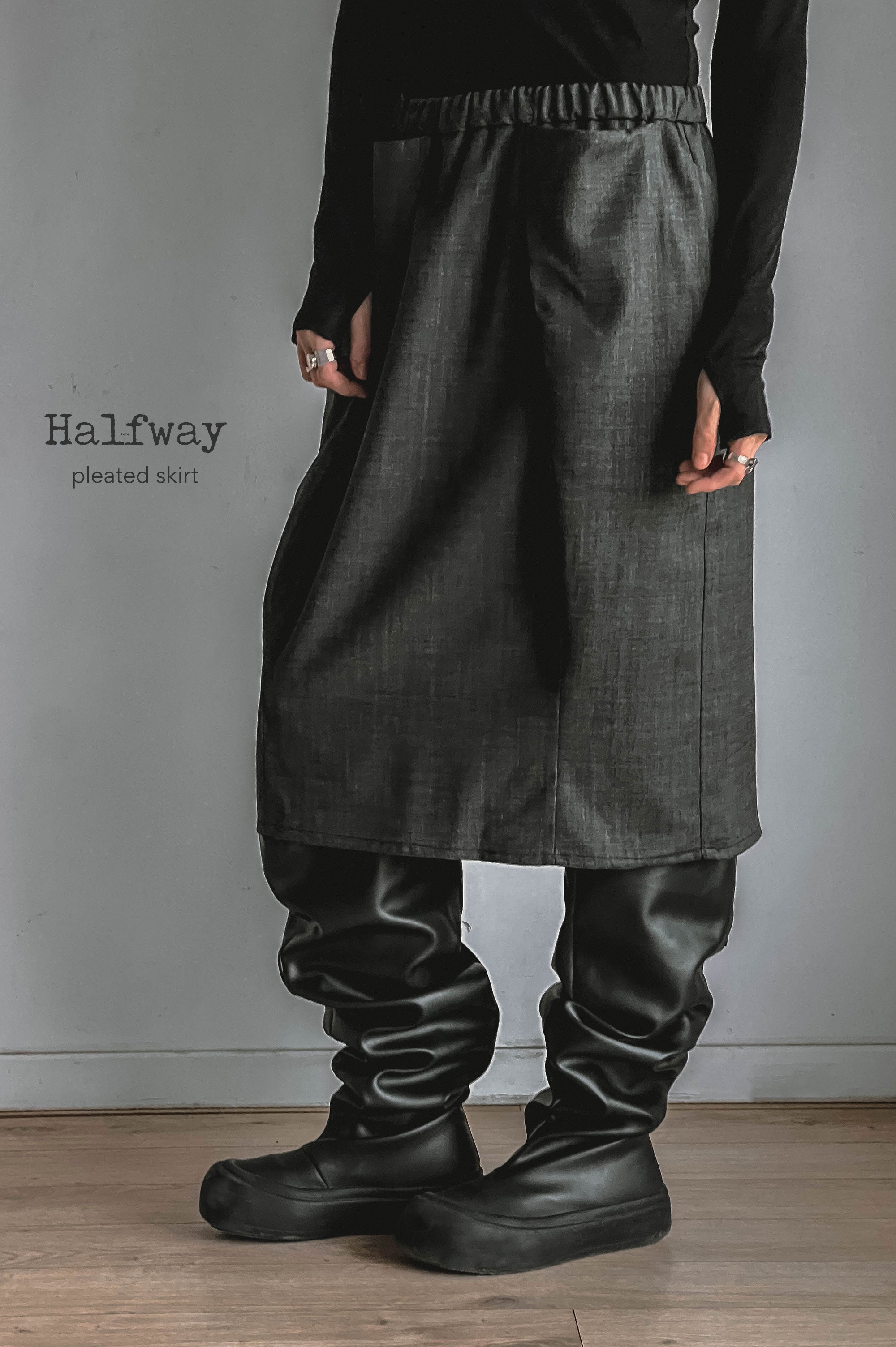 Halfway Pleated Skirt