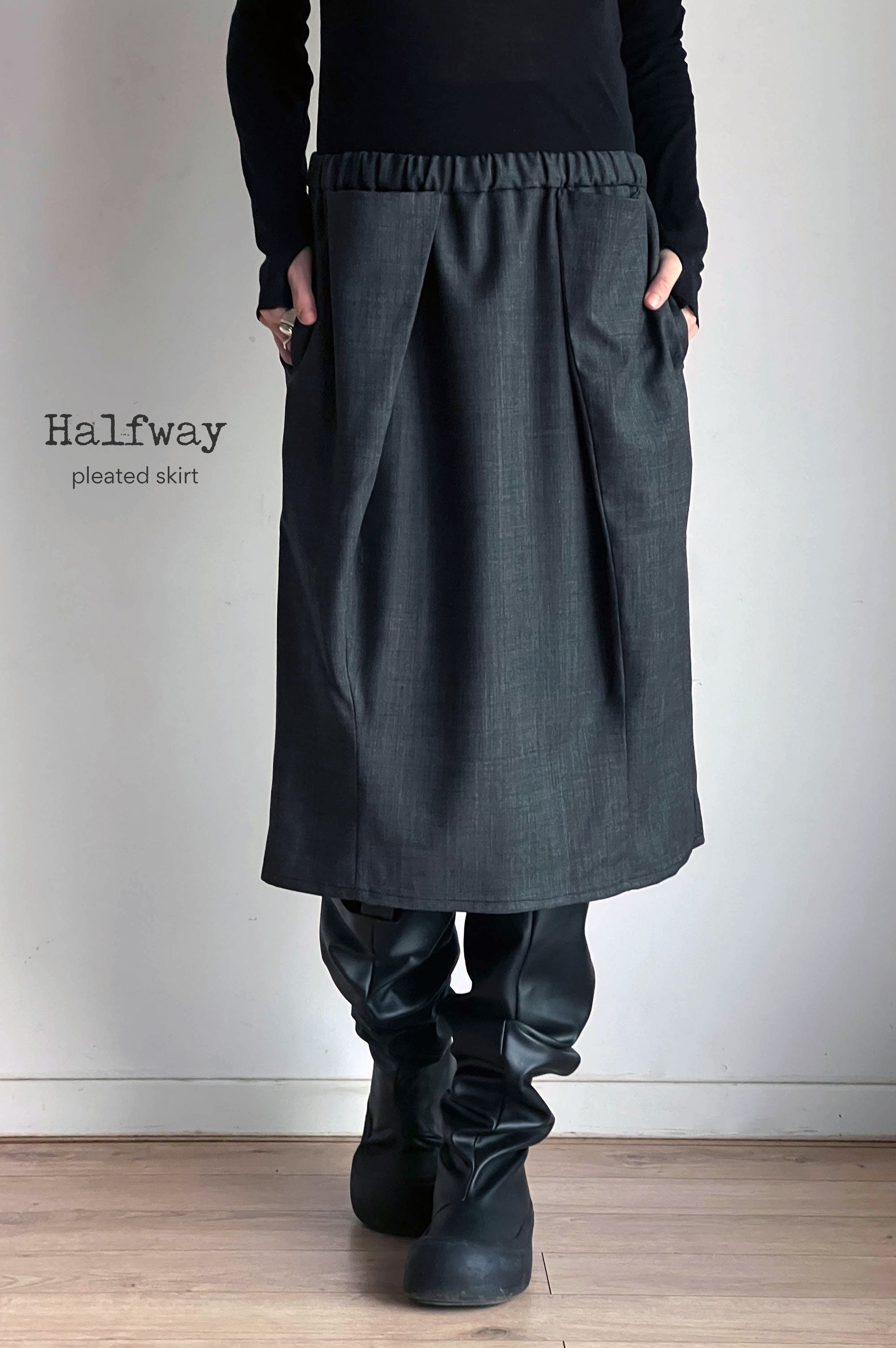 Halfway Pleated Skirt