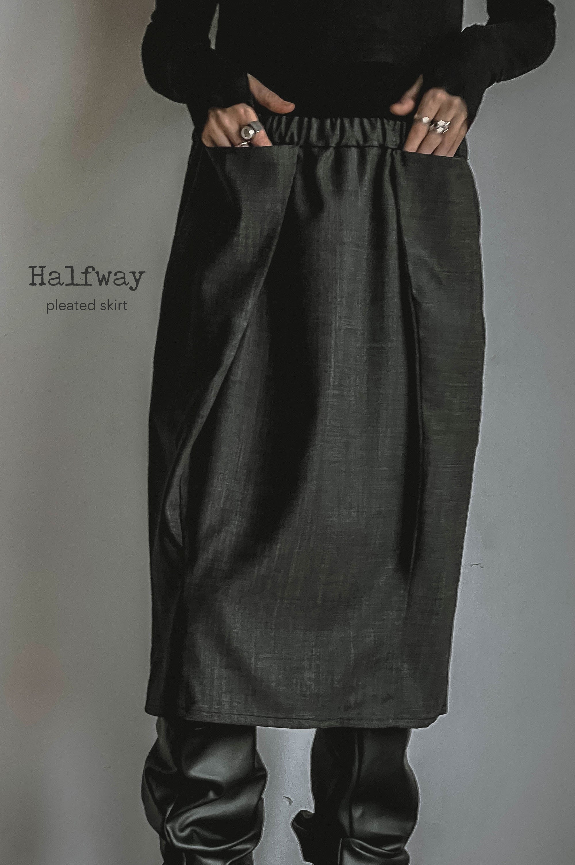 Halfway Pleated Skirt
