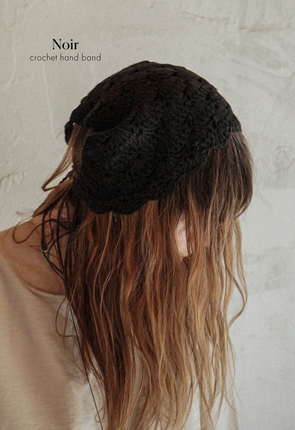 Noir Crochet Head Band