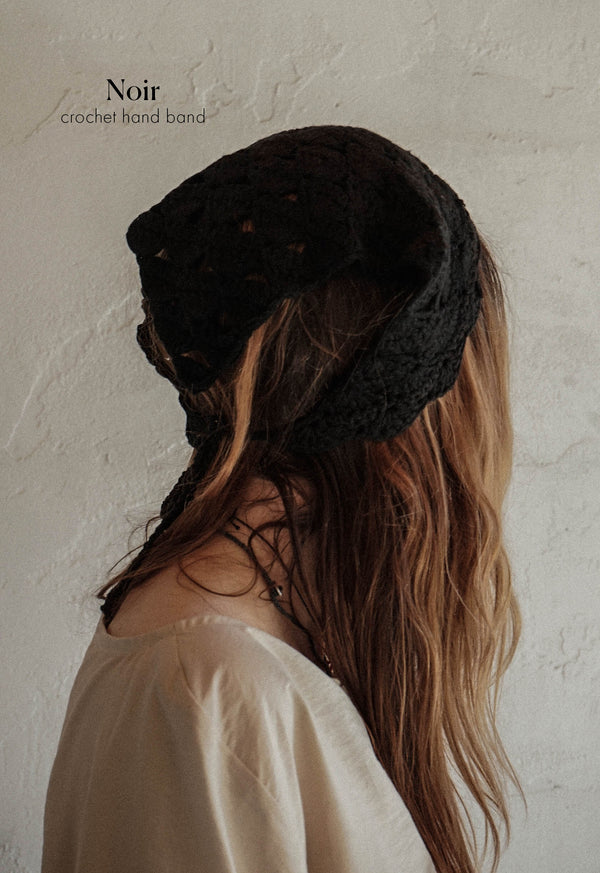 Noir Crochet Head Band